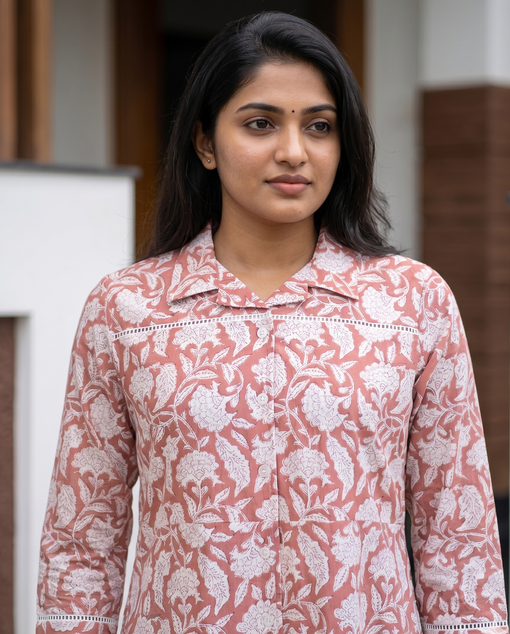 THE AURA FLORAL DRESS (HANDBLOCK)