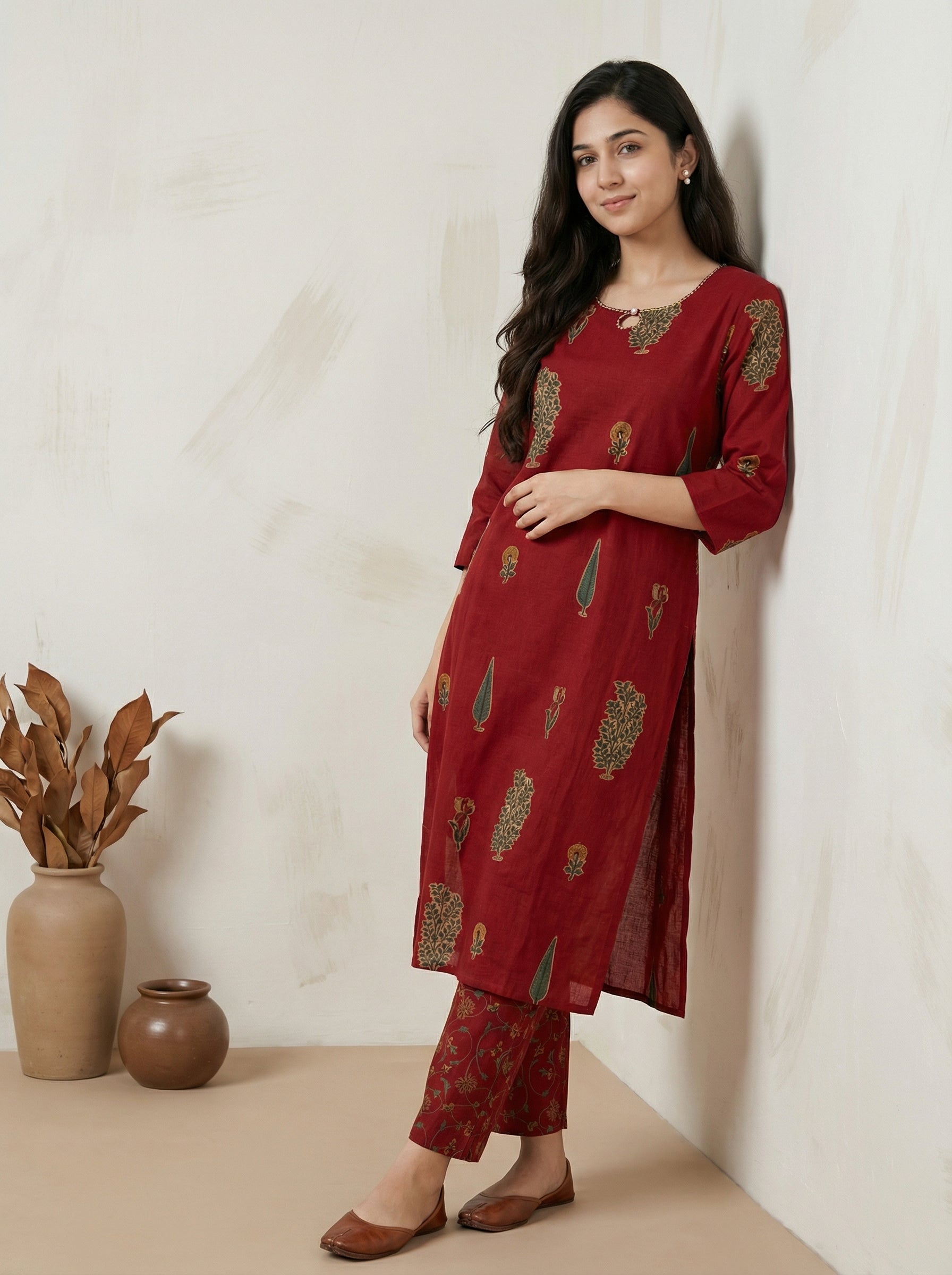 Pearl-Trim Heritage Maroon KPD Set