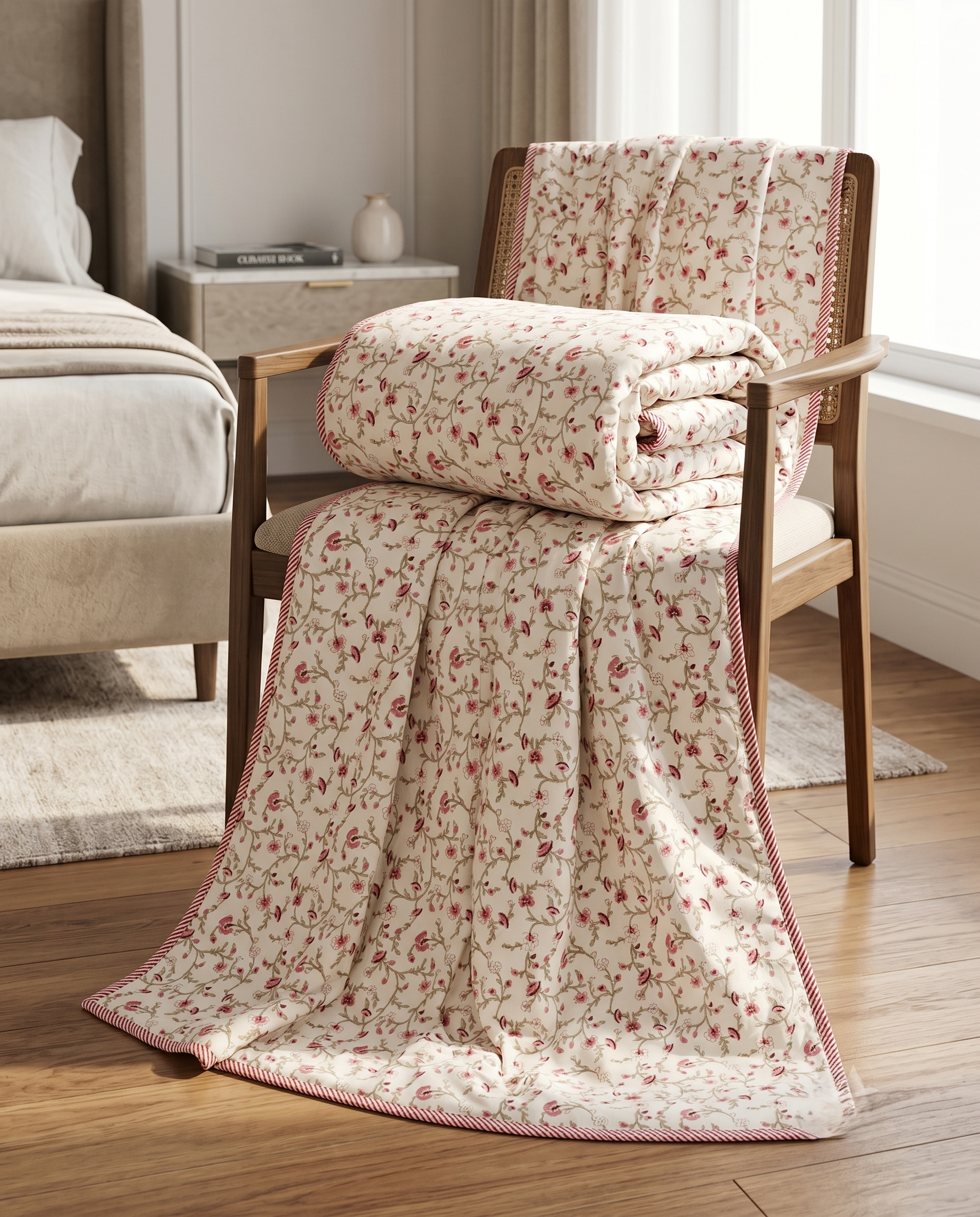 FLORAL PRINTED REVERSIBLE COTTON DOHAR