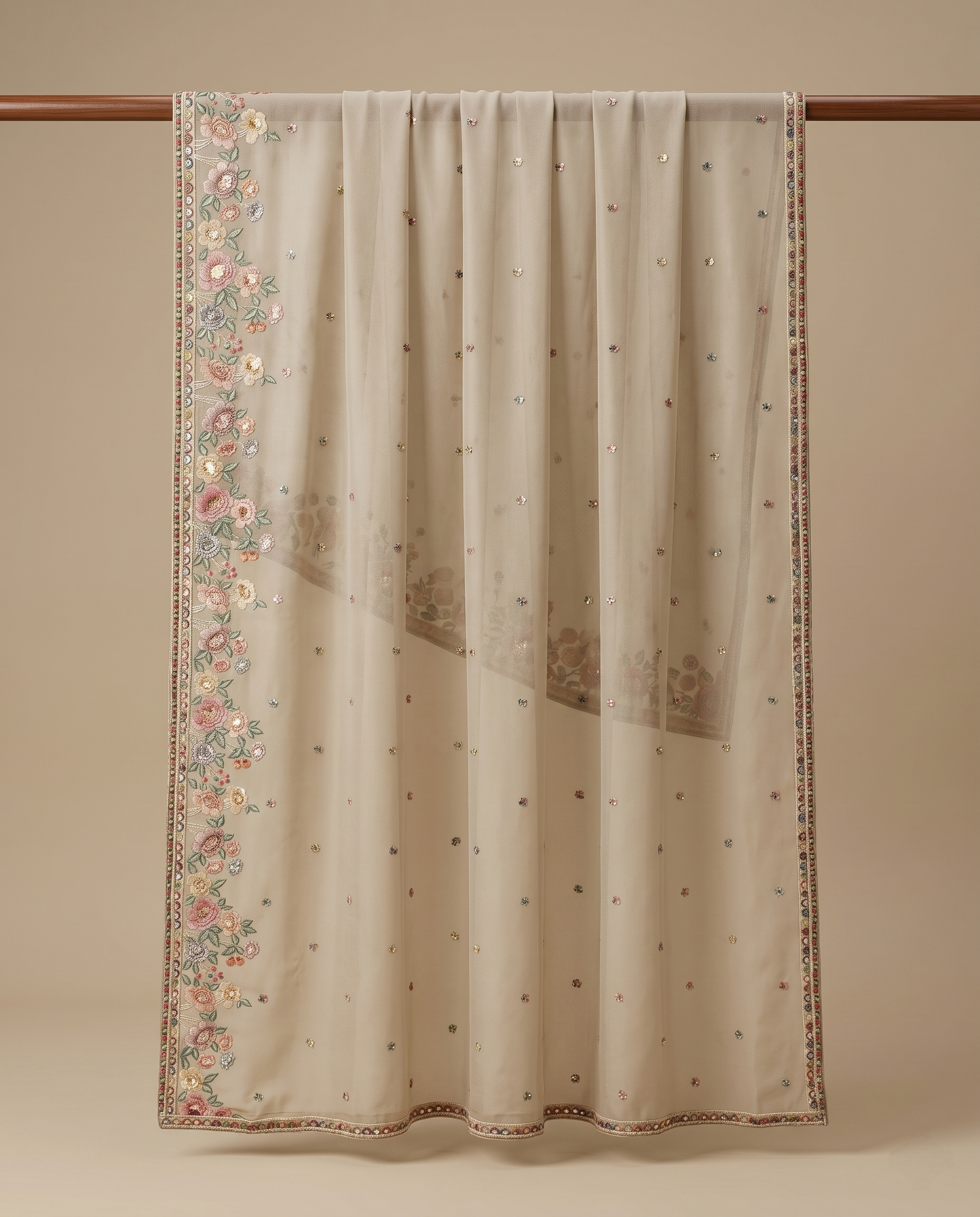 LUXURY WORK TISSUE SILK TISSUE DUPATTA