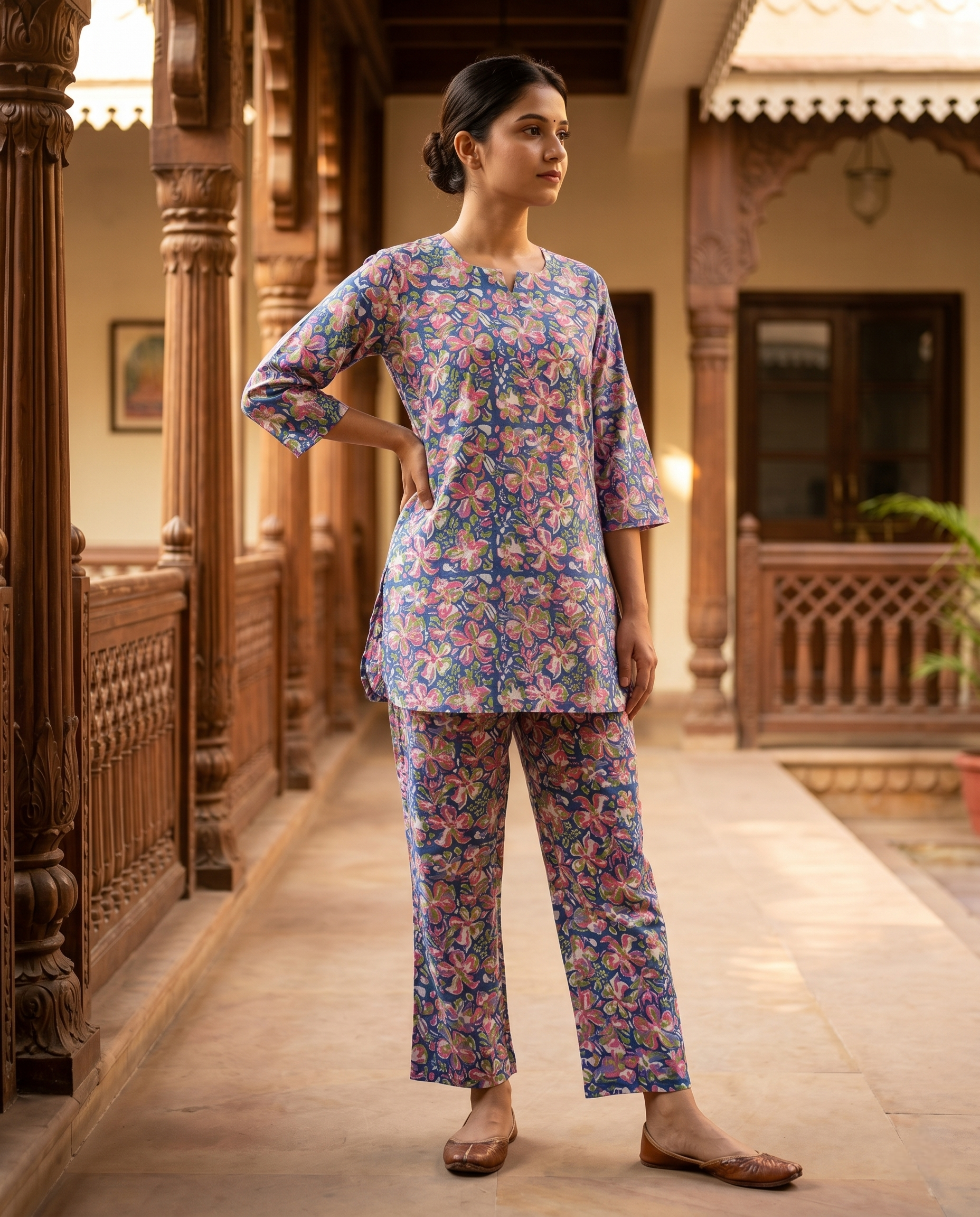 SUKUN DAILY WEAR CORDSET (HAND BLOCK)