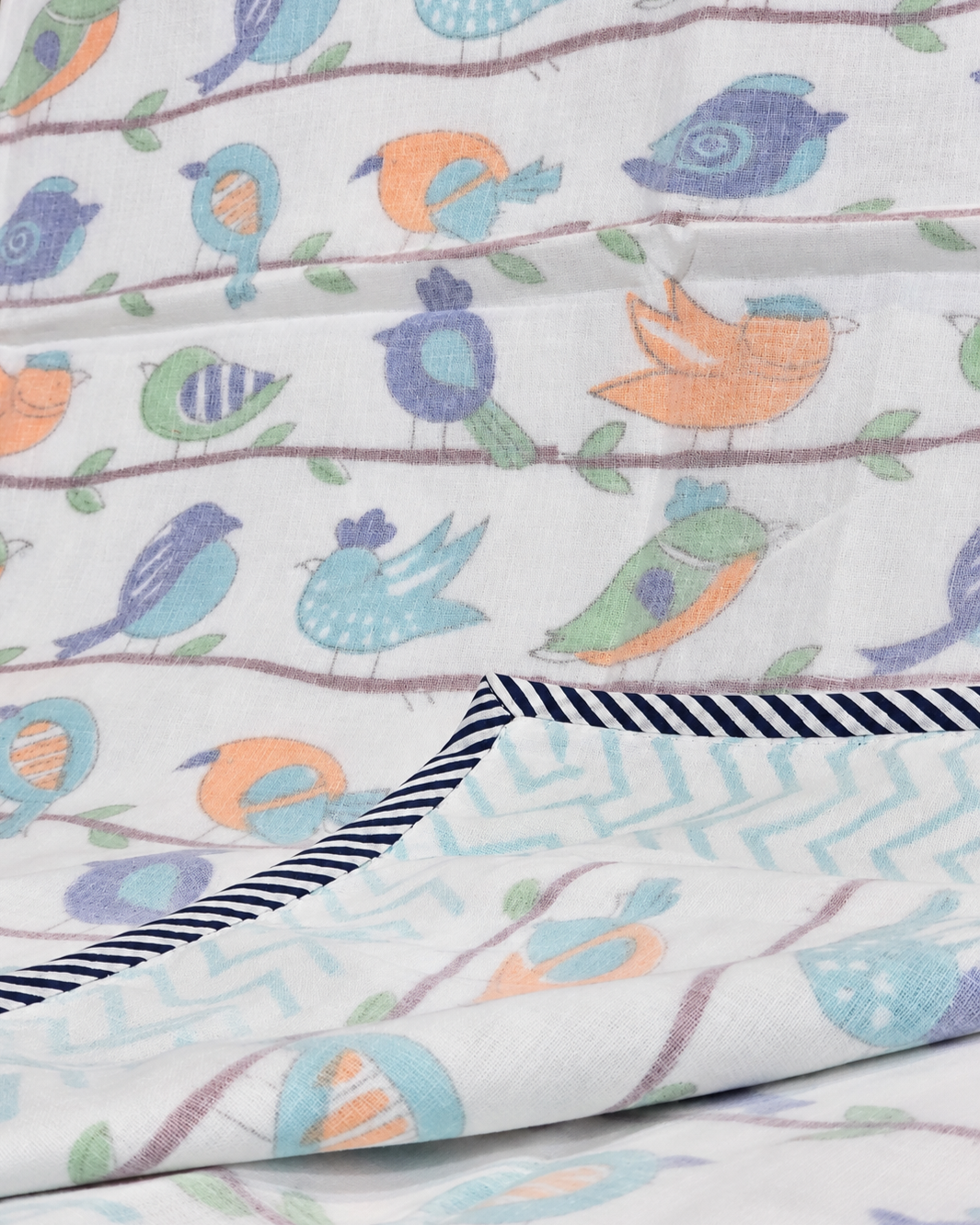 LITTLE CHIRPERS HAND BLOCK BABY REVERSIBLE DOHAR
