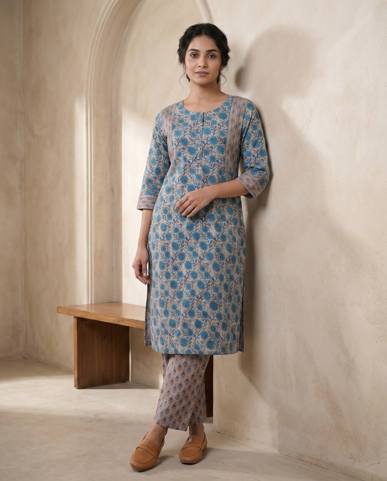EVERYDAY GRACE KURTA PANT SET - PREMIUM COTTON