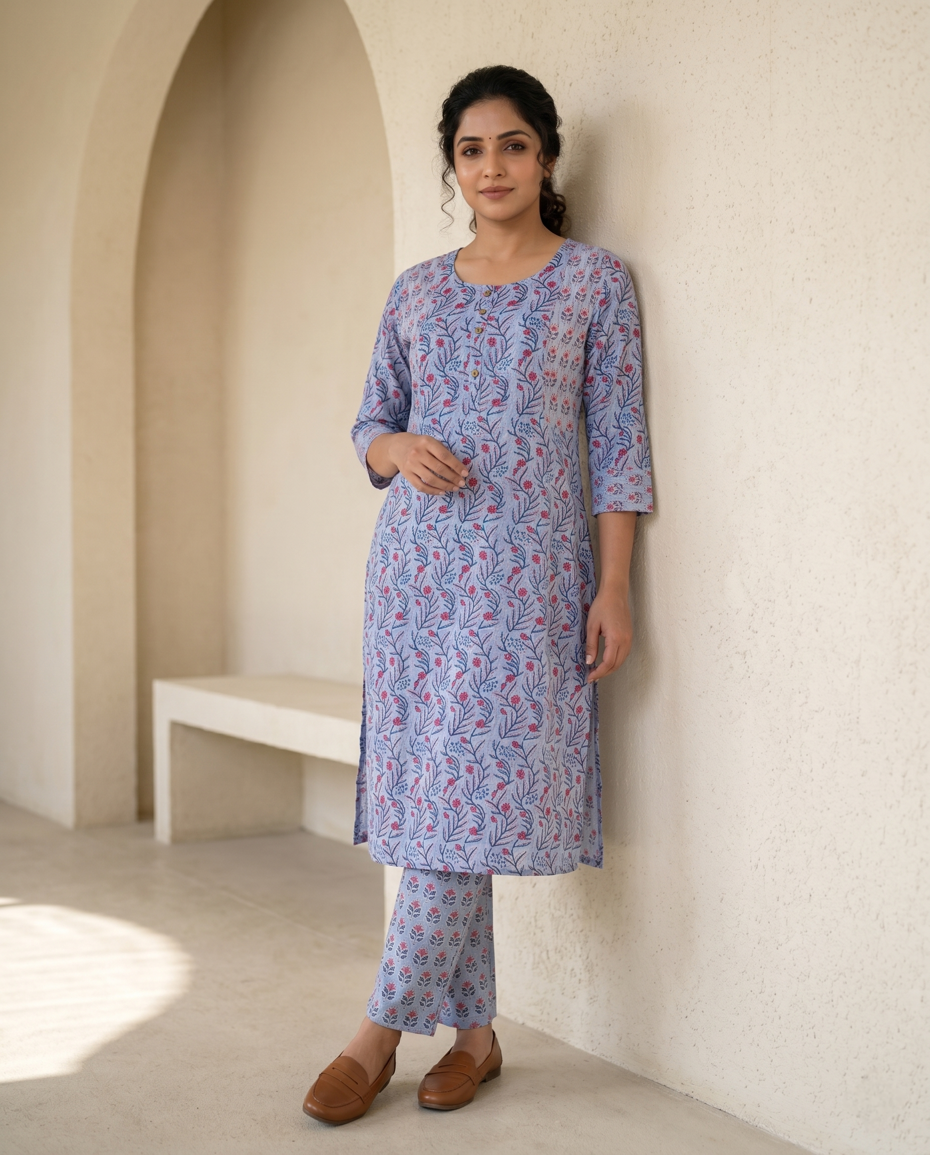 EVERYDAY GRACE KURTA PANT SET - PREMIUM COTTON