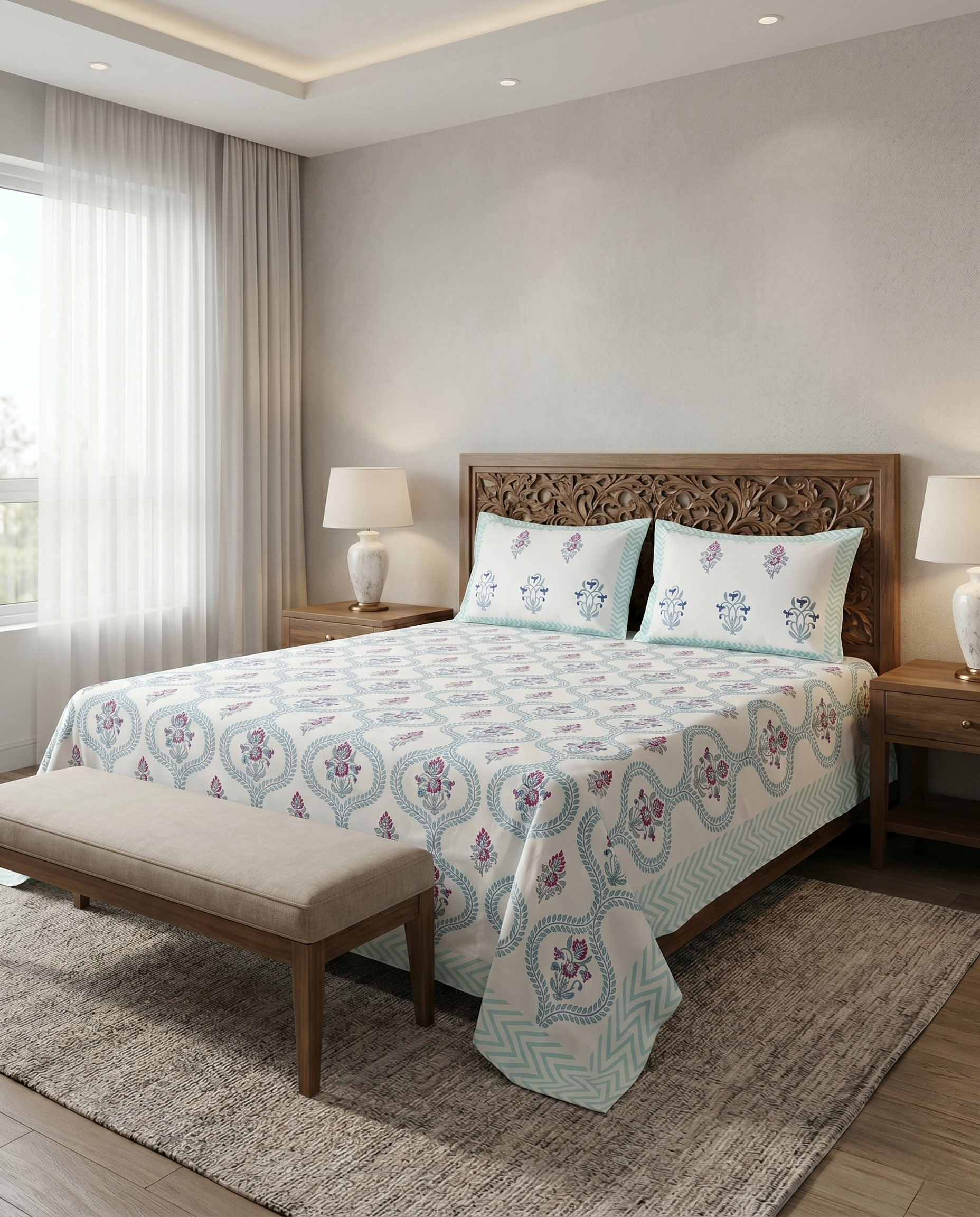 THE ROYAL CHEVRON JAAL PREMIUM BEDSHEET