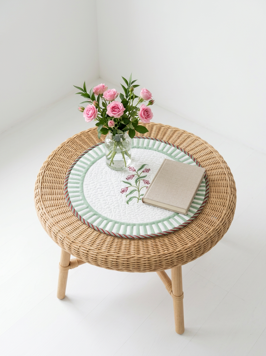 Quilted Garden Belle Flora Round Mat