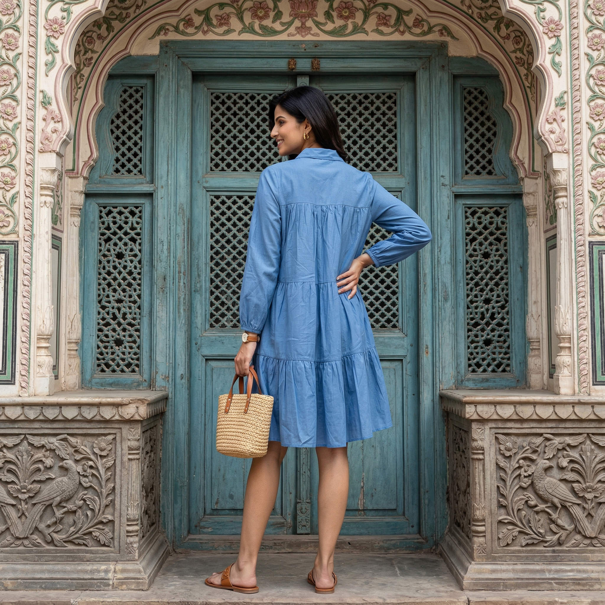 Blue Short Mul Frock