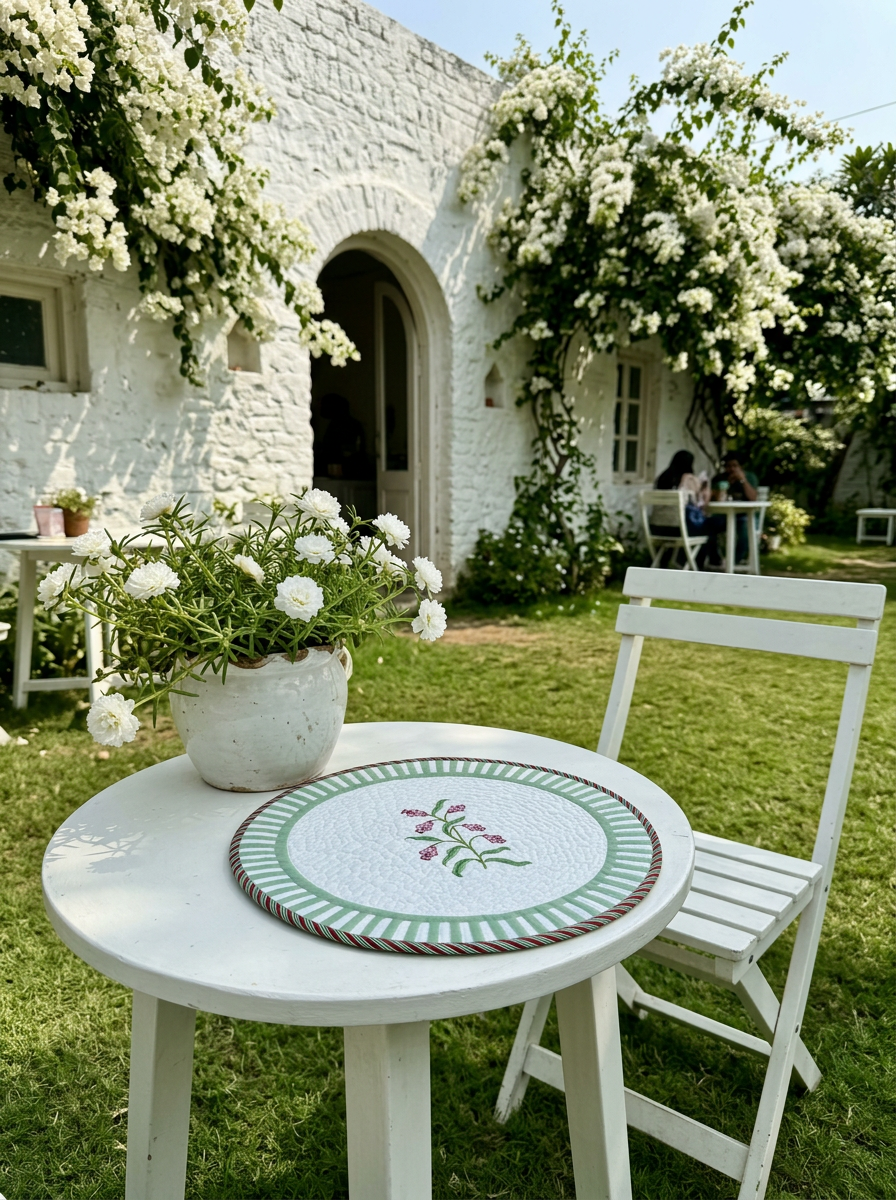 Quilted Garden Belle Flora Round Mat