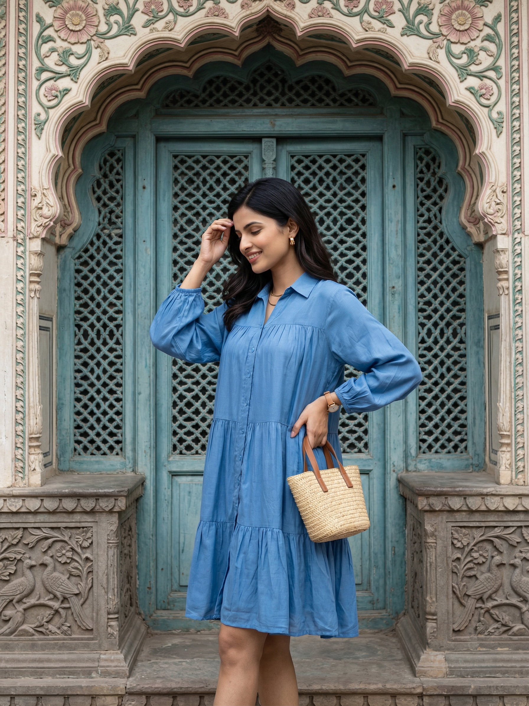 Blue Short Mul Frock