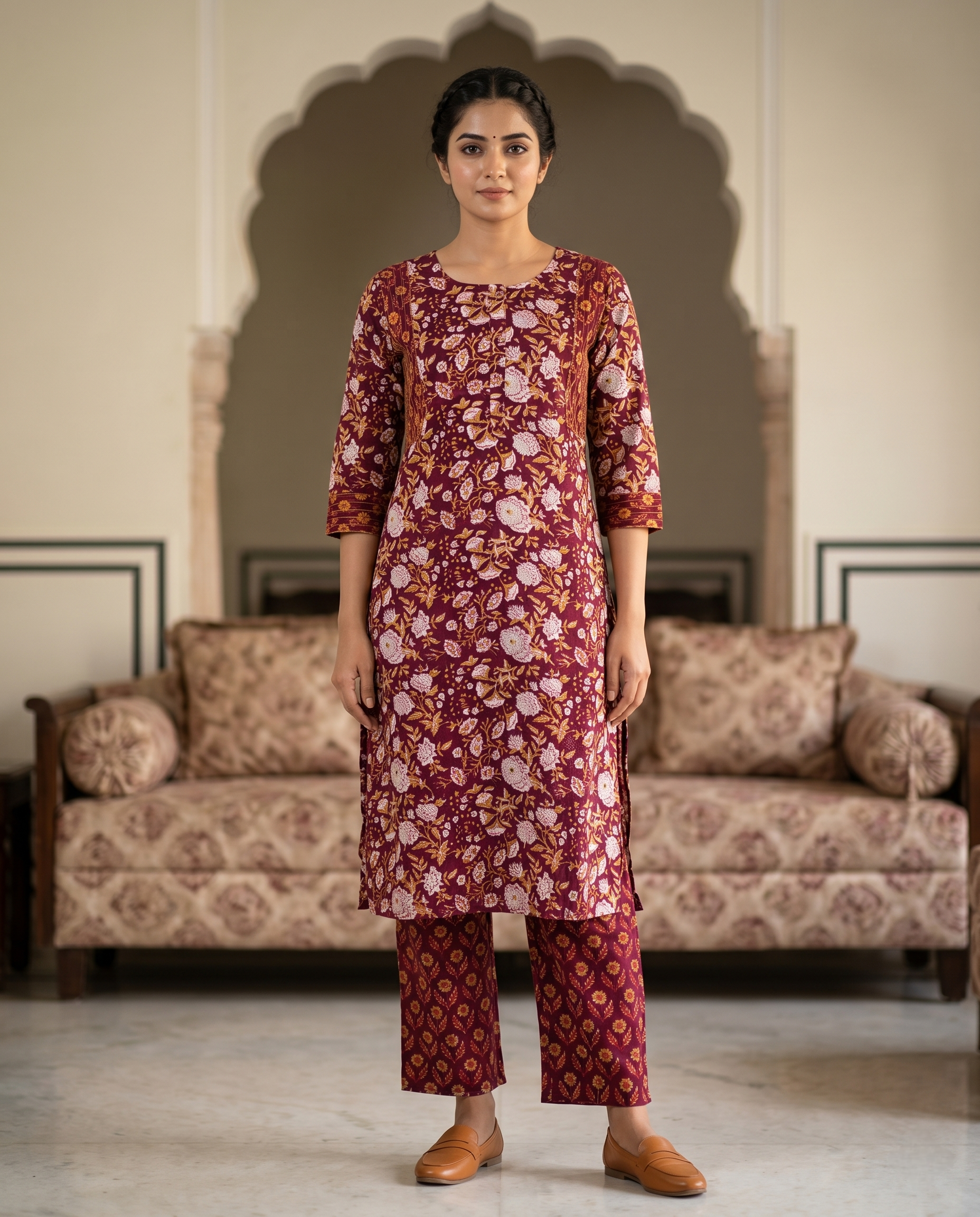 EVERYDAY GRACE KURTA PANT SET - PREMIUM COTTON