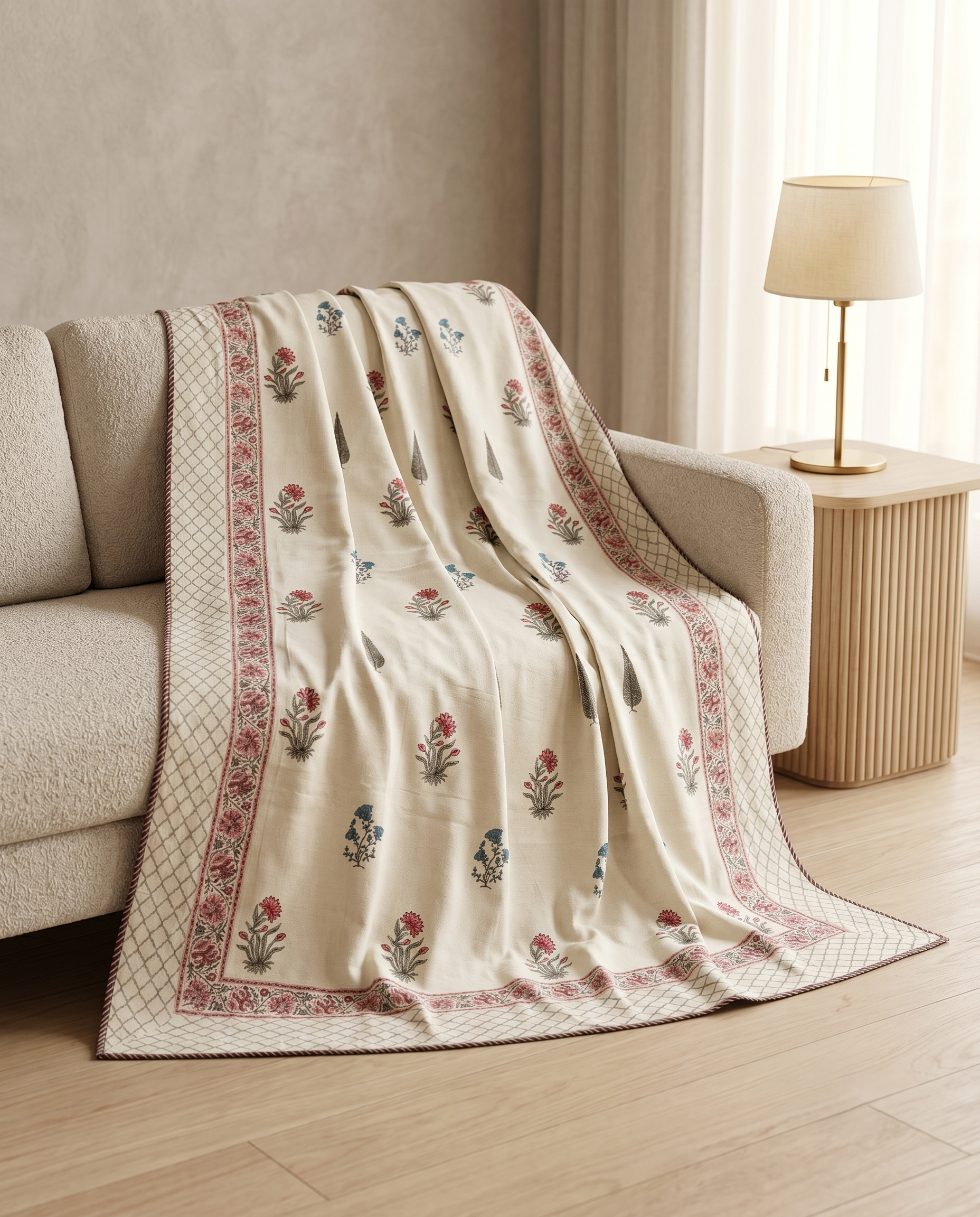 FLORAL BUTI REVERSIBLE COTTON DOHAR