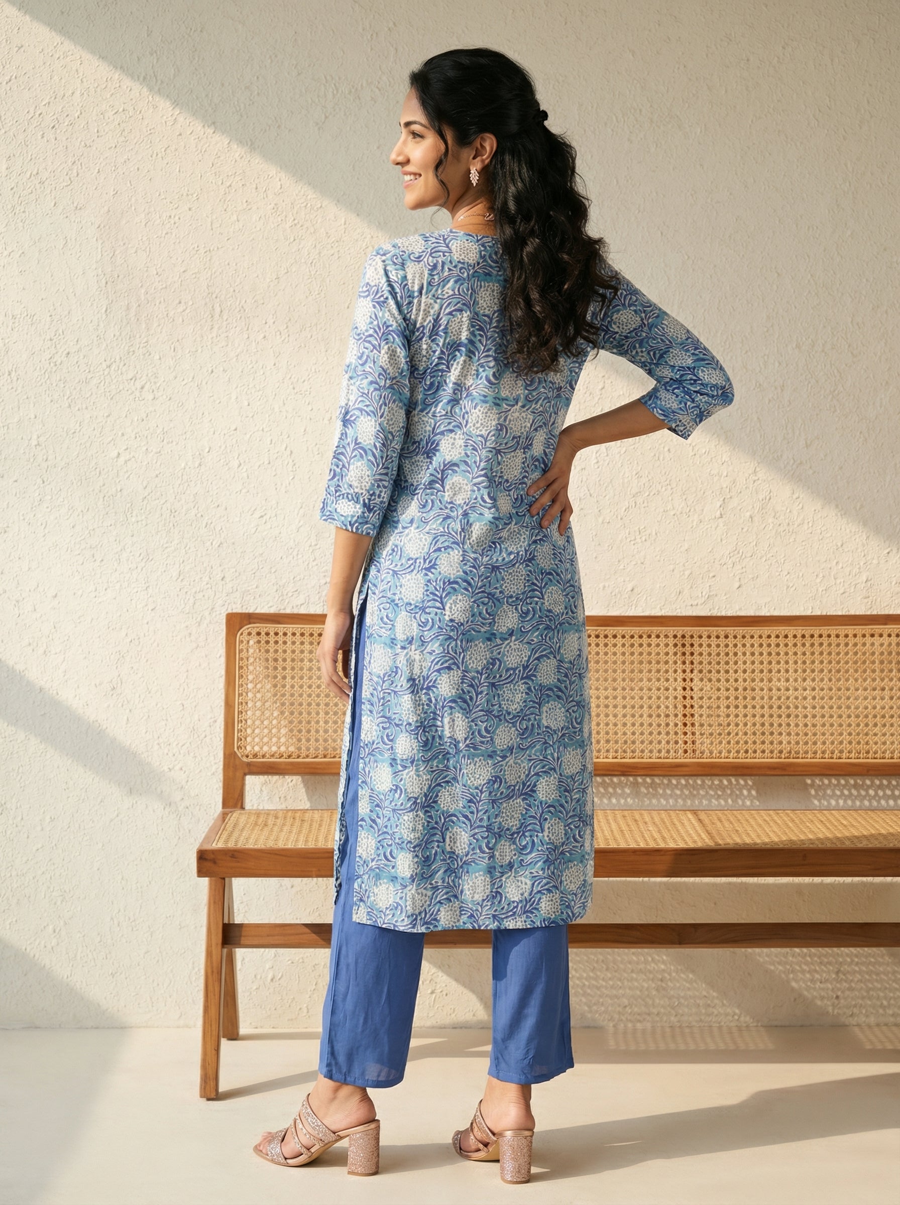 Modal Silk White/Blue KP Set