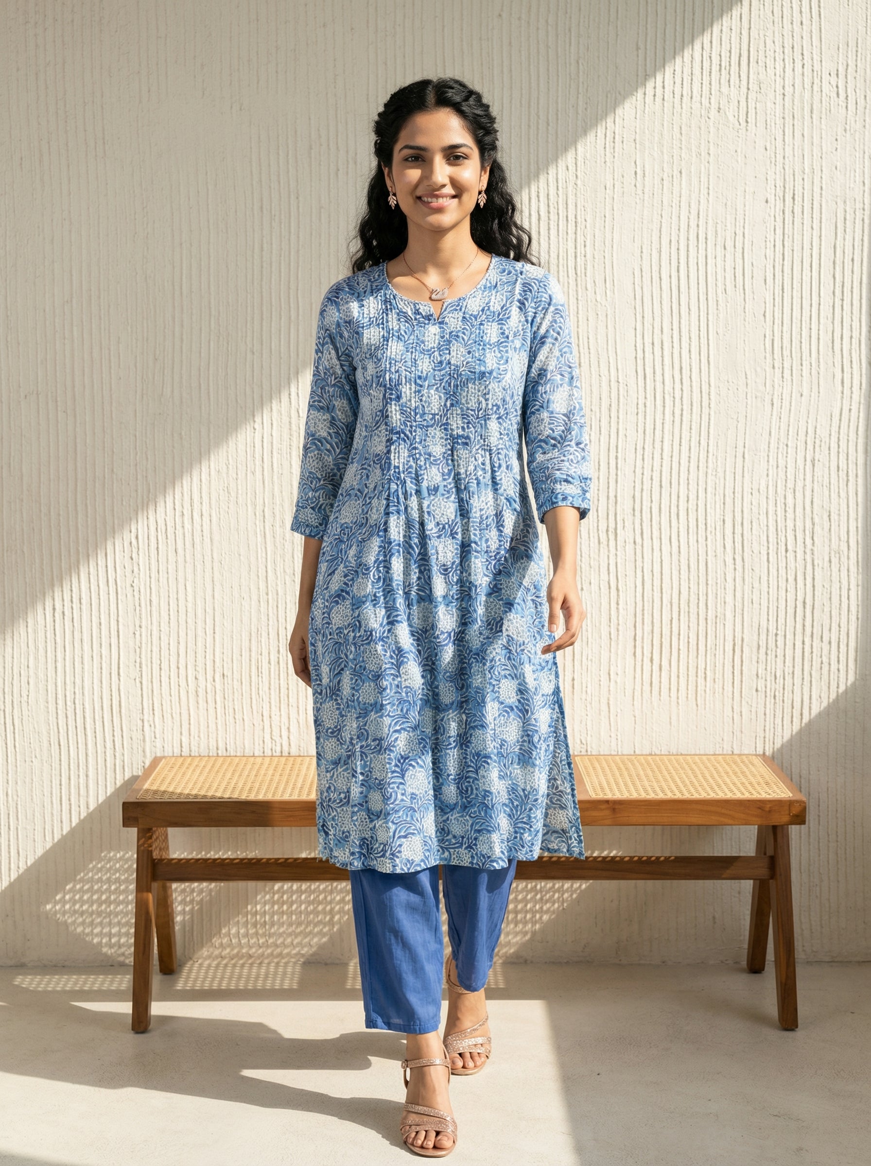 Modal Silk White/Blue KP Set