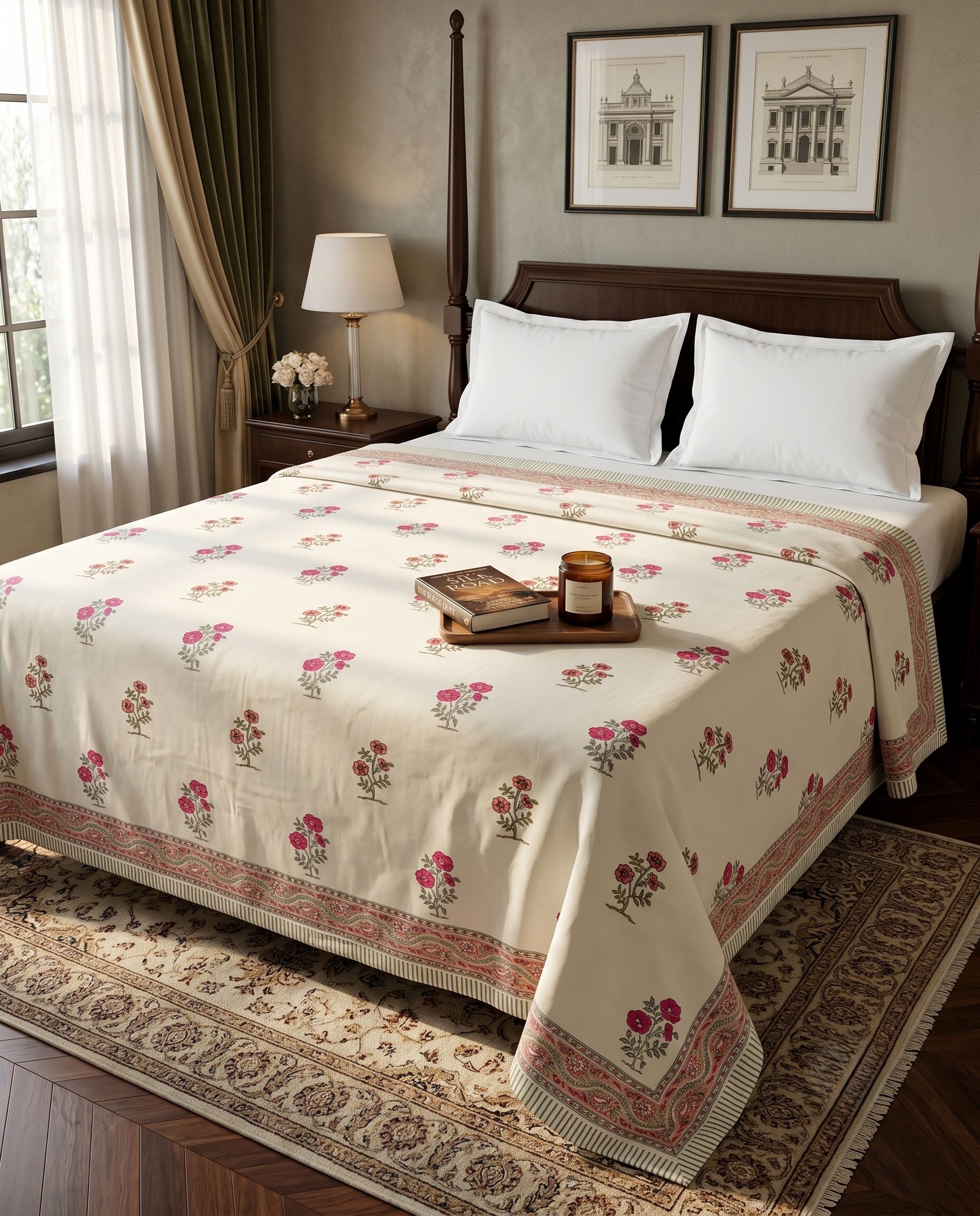 GARDEN BLOOM REVERSIBLE COTTON DOHAR