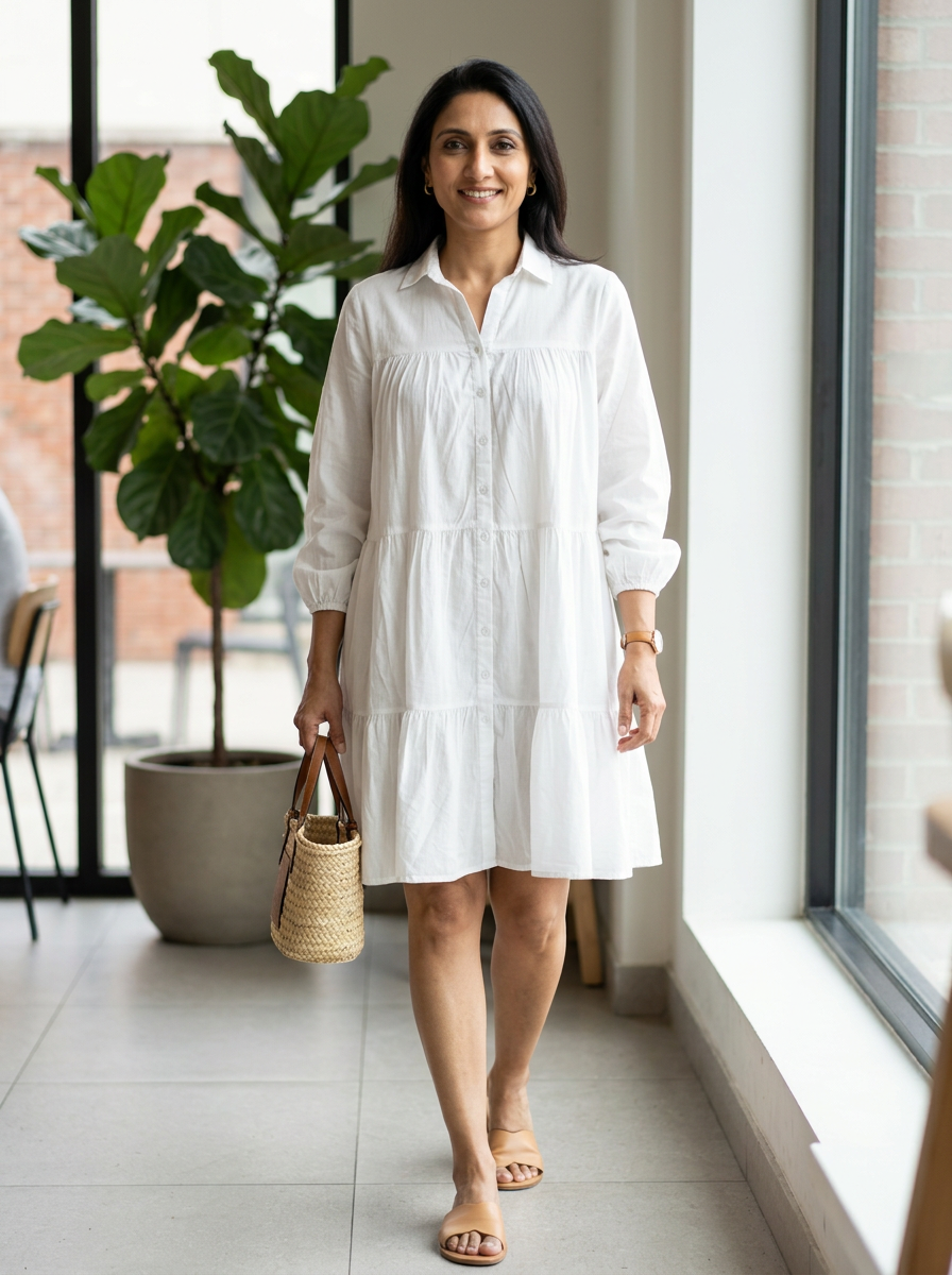 White Short Mul Frock