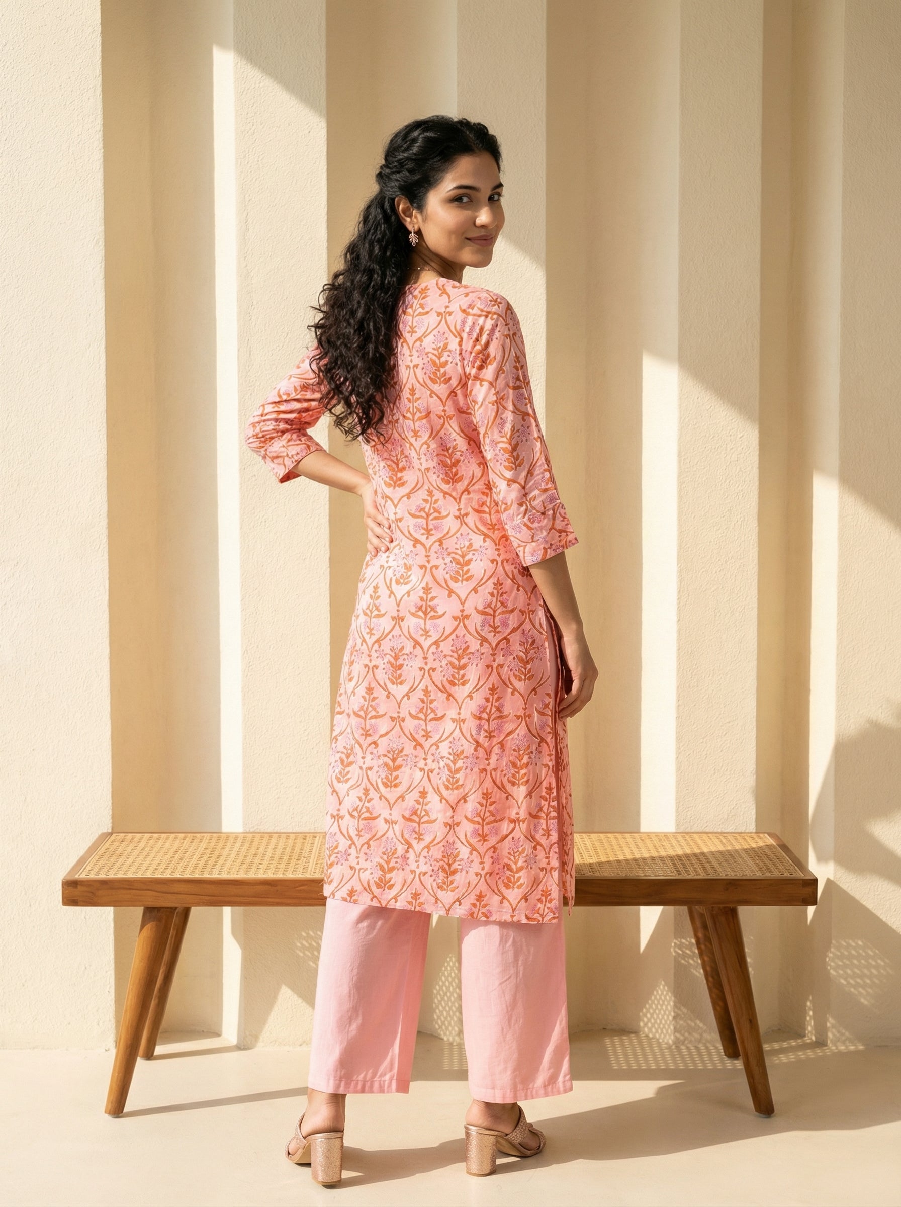 Modal Silk Peach KP Set