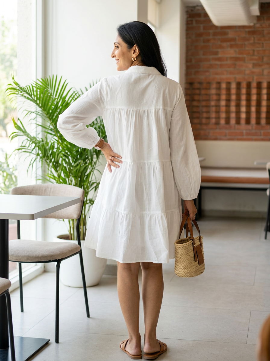 White Short Mul Frock