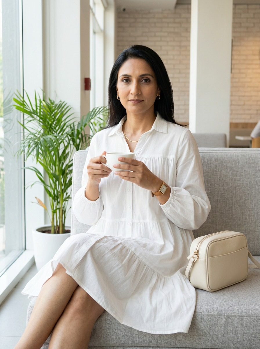 White Short Mul Frock