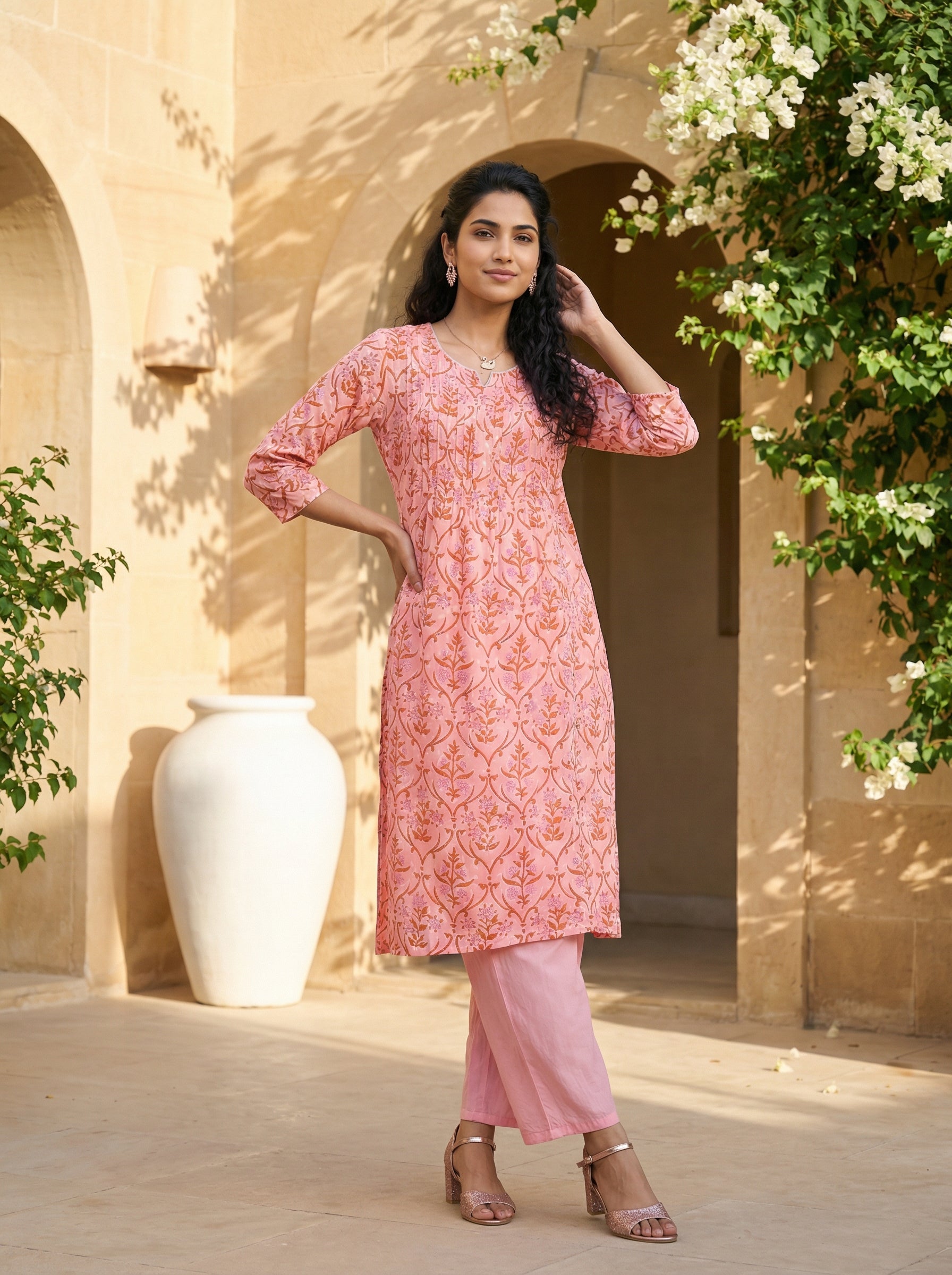 Modal Silk Peach KP Set