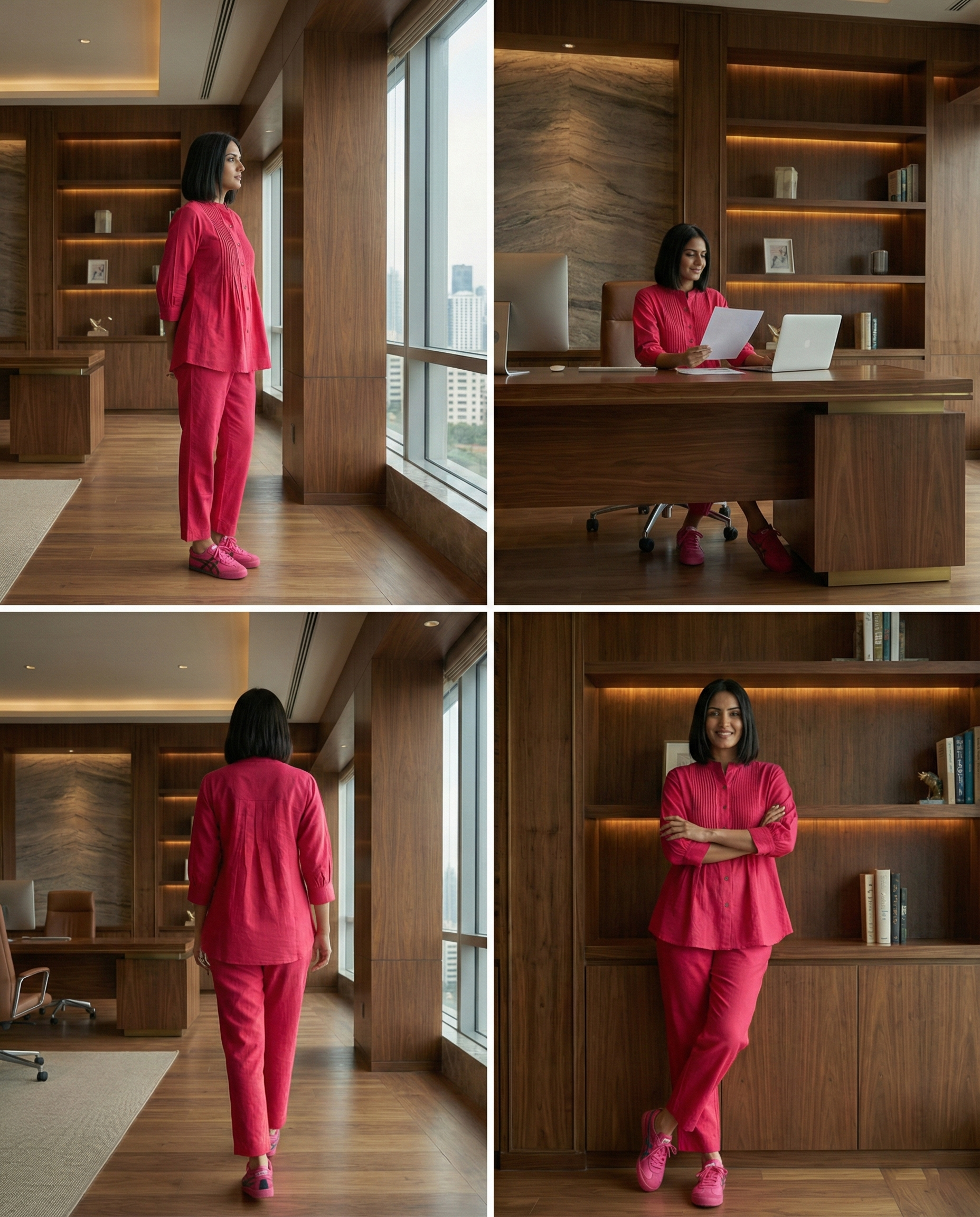 Hot Pink Pintuck Cordset