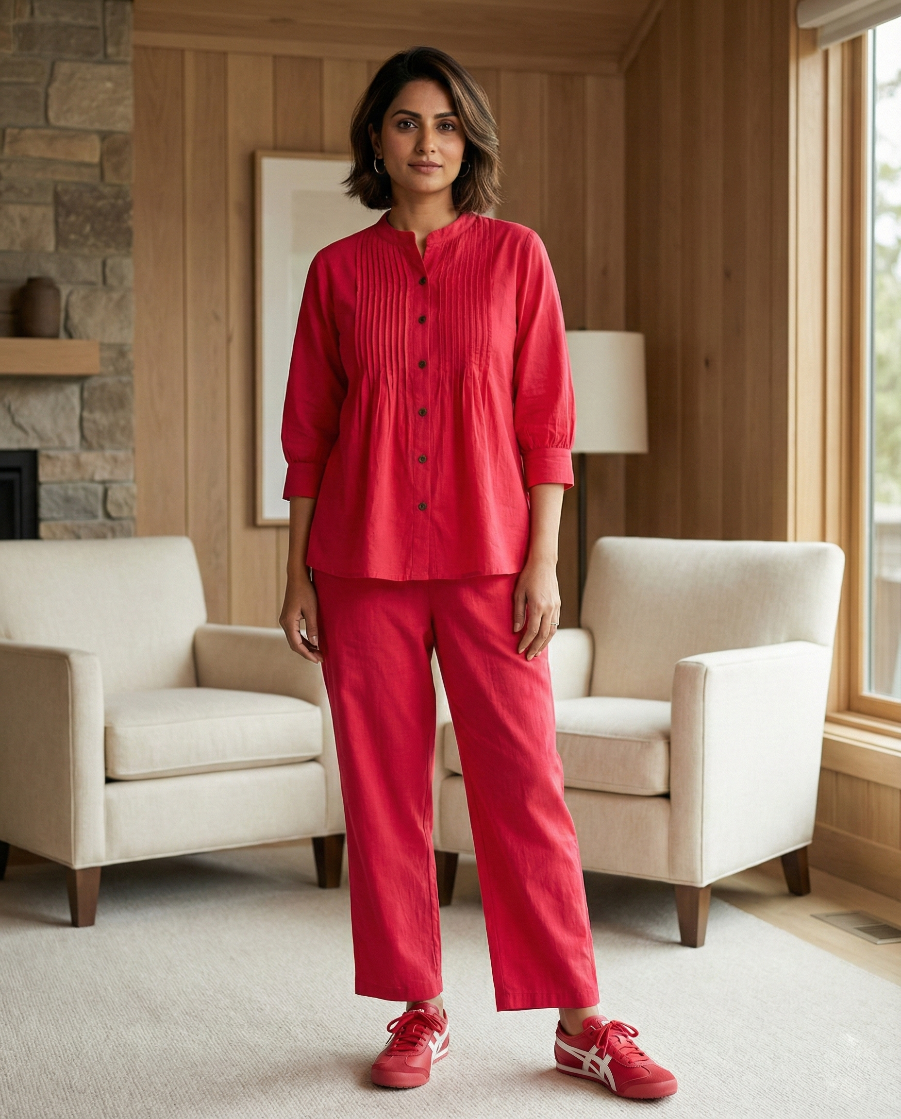 Hot Pink Pintuck Cordset