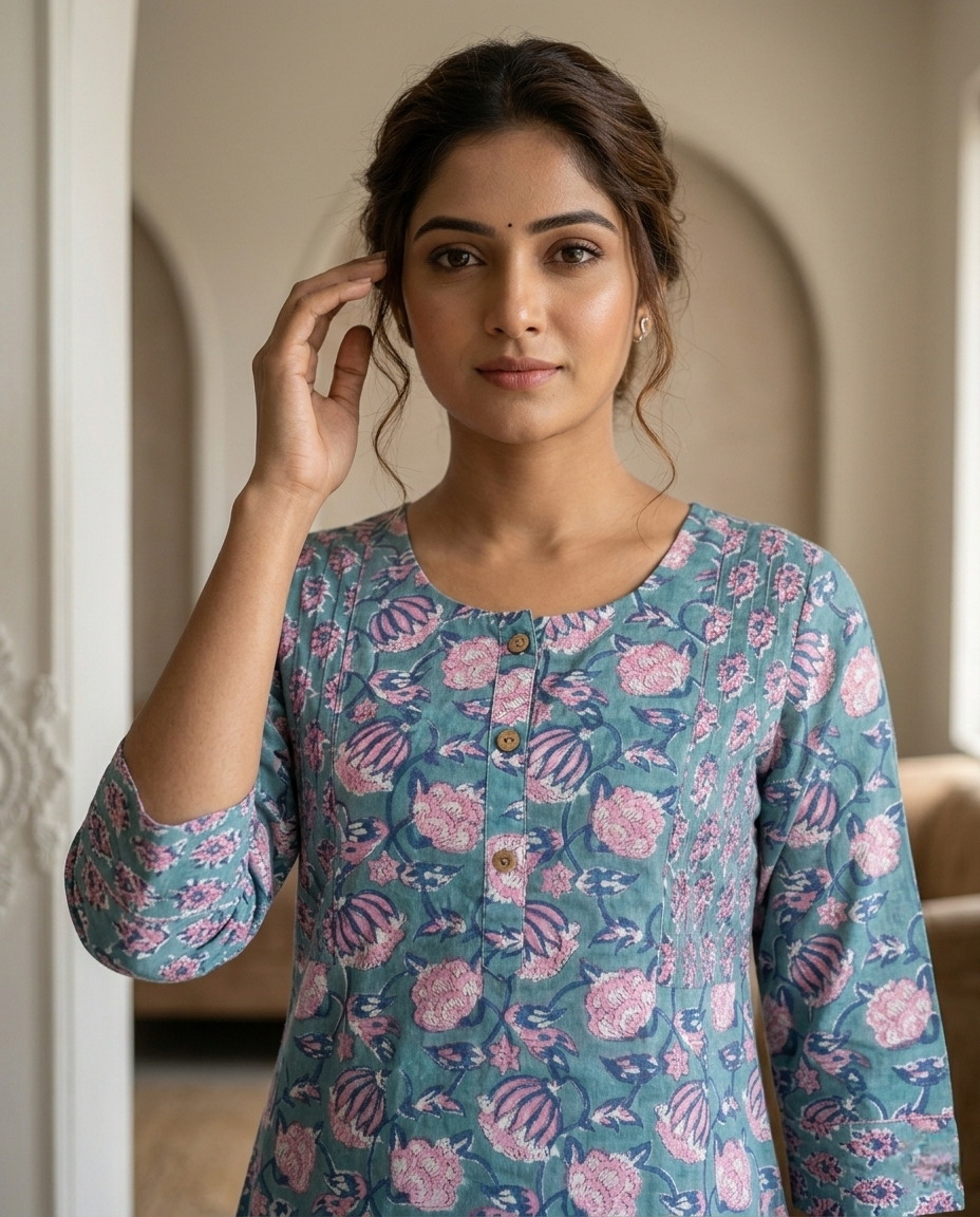 EVERYDAY GRACE KURTA PANT SET - PREMIUM COTTON