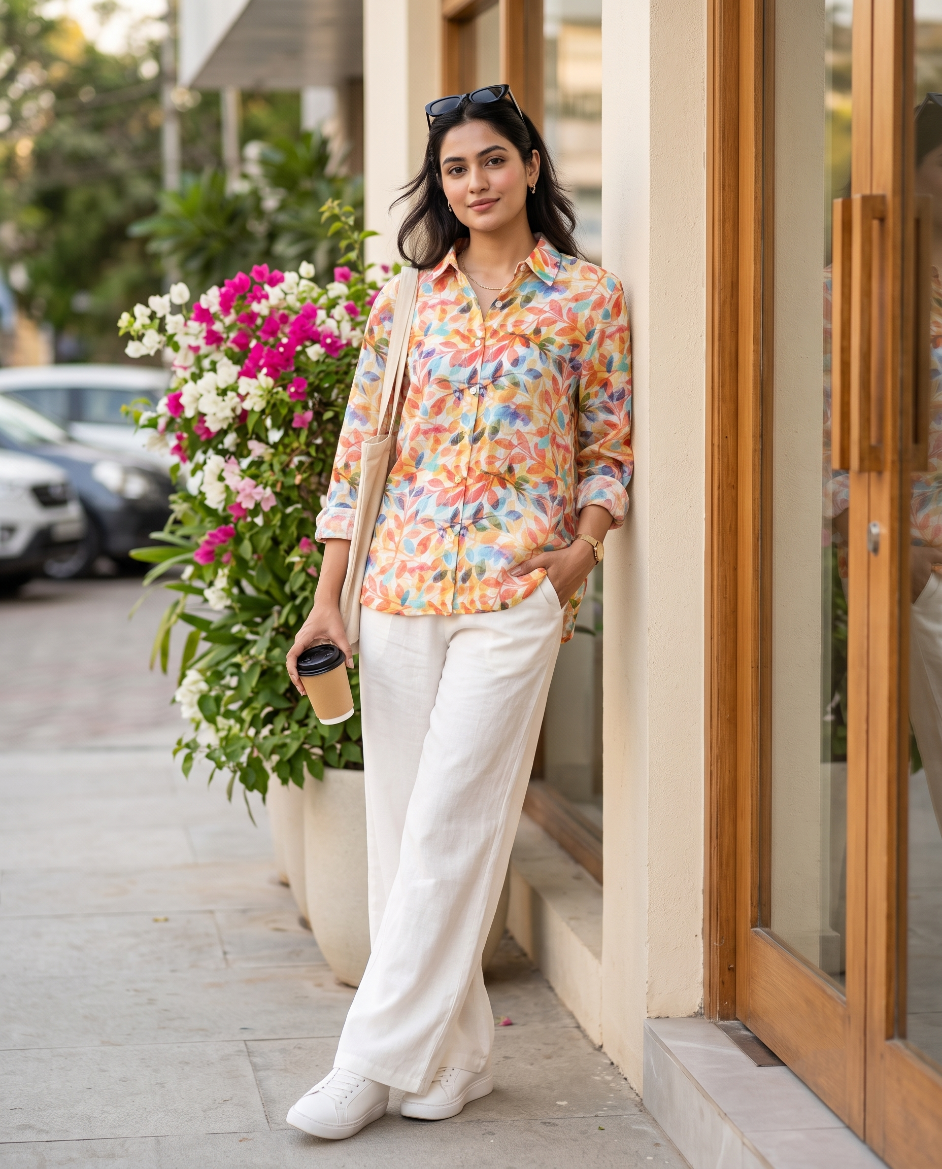 Bamboo Silk 150 GM Pastel Botanical Shirt
