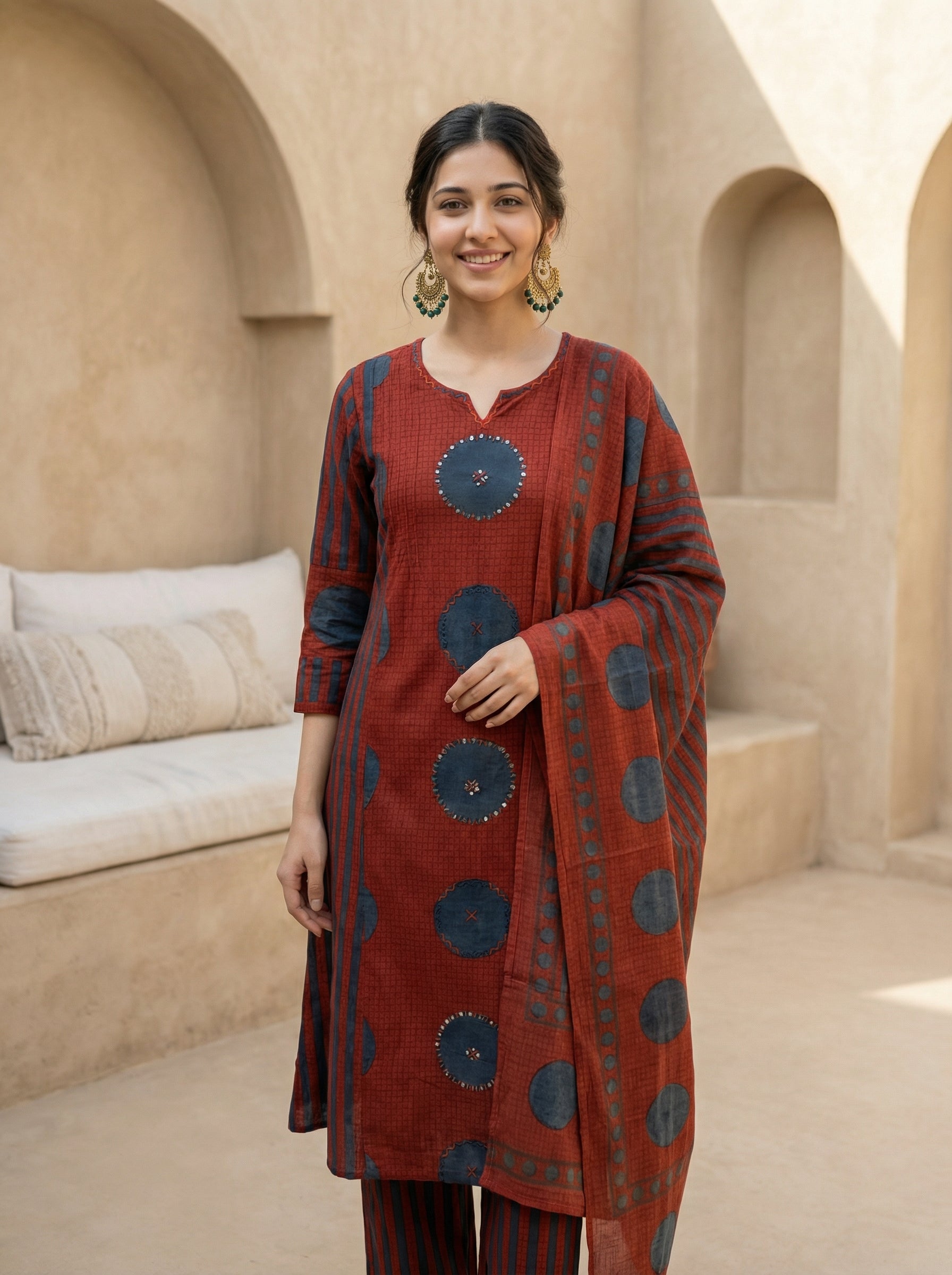 Mirror-Grid Ensemble Maroon Set