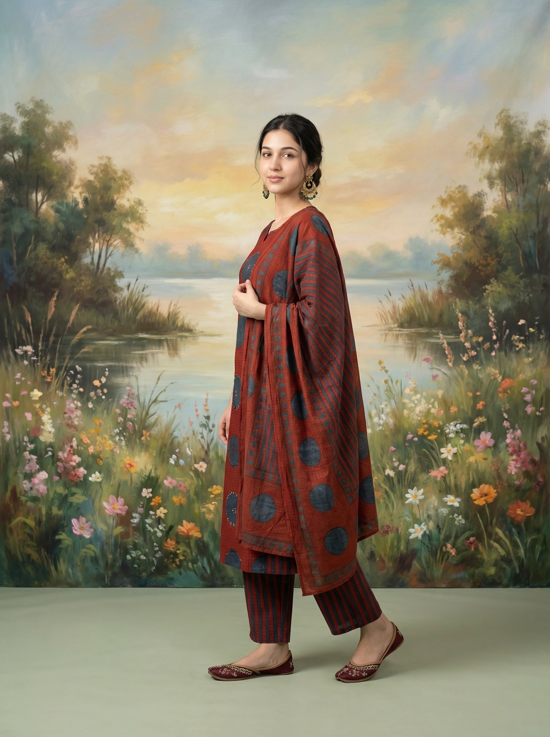 Mirror-Grid Ensemble Maroon Set
