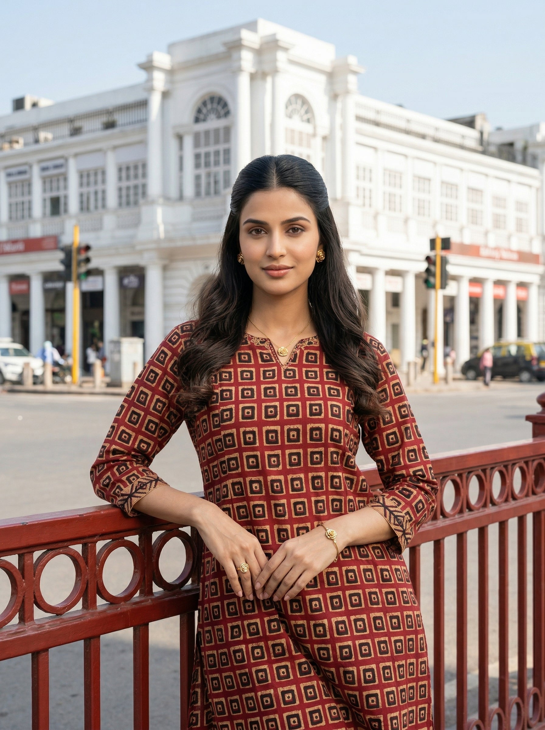 URBAN GRACE COTTON BRICK RED KP SET