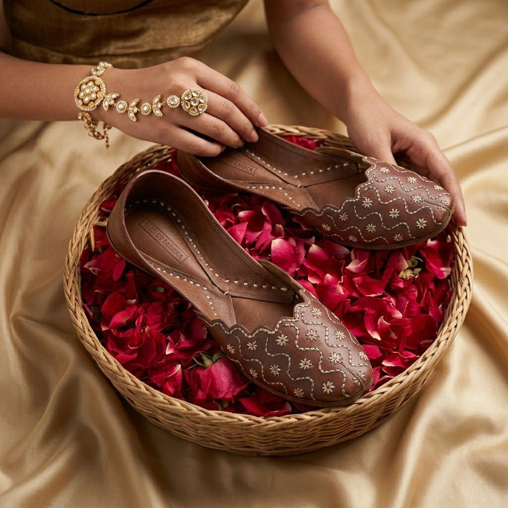 AARI TARI WORK PURE LEATHER HANDCRAFTED JUTTI