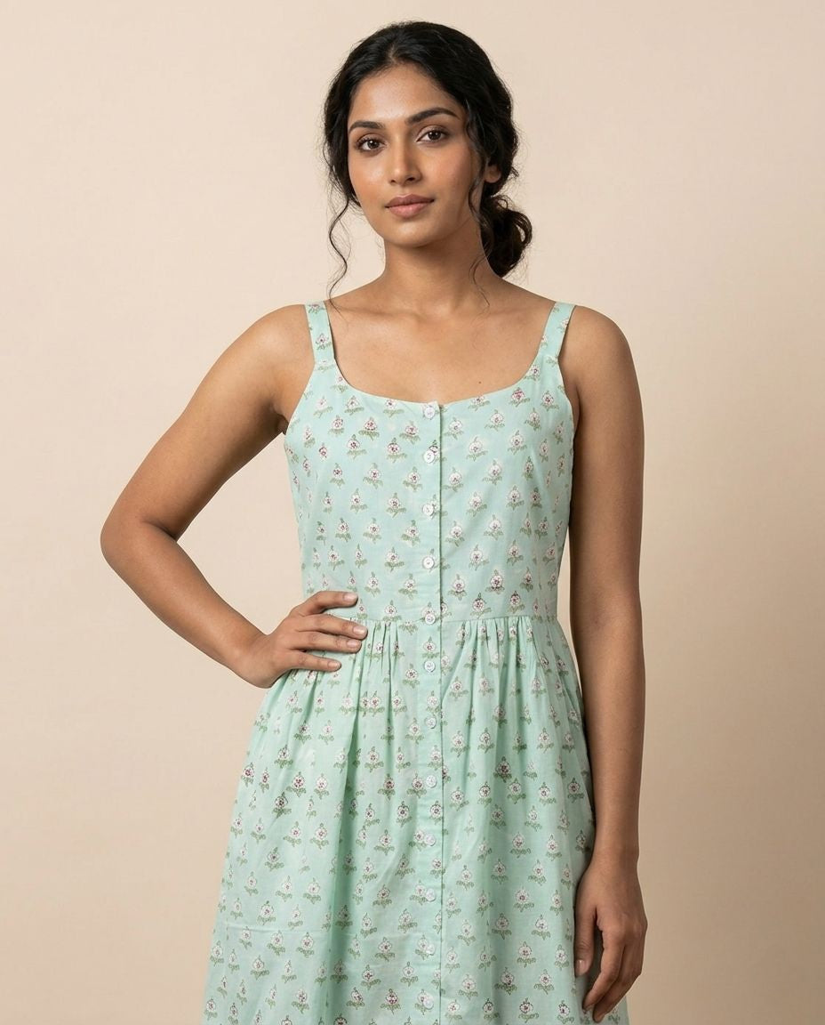 Button-Down Midi Dress (HANDBLOCK)