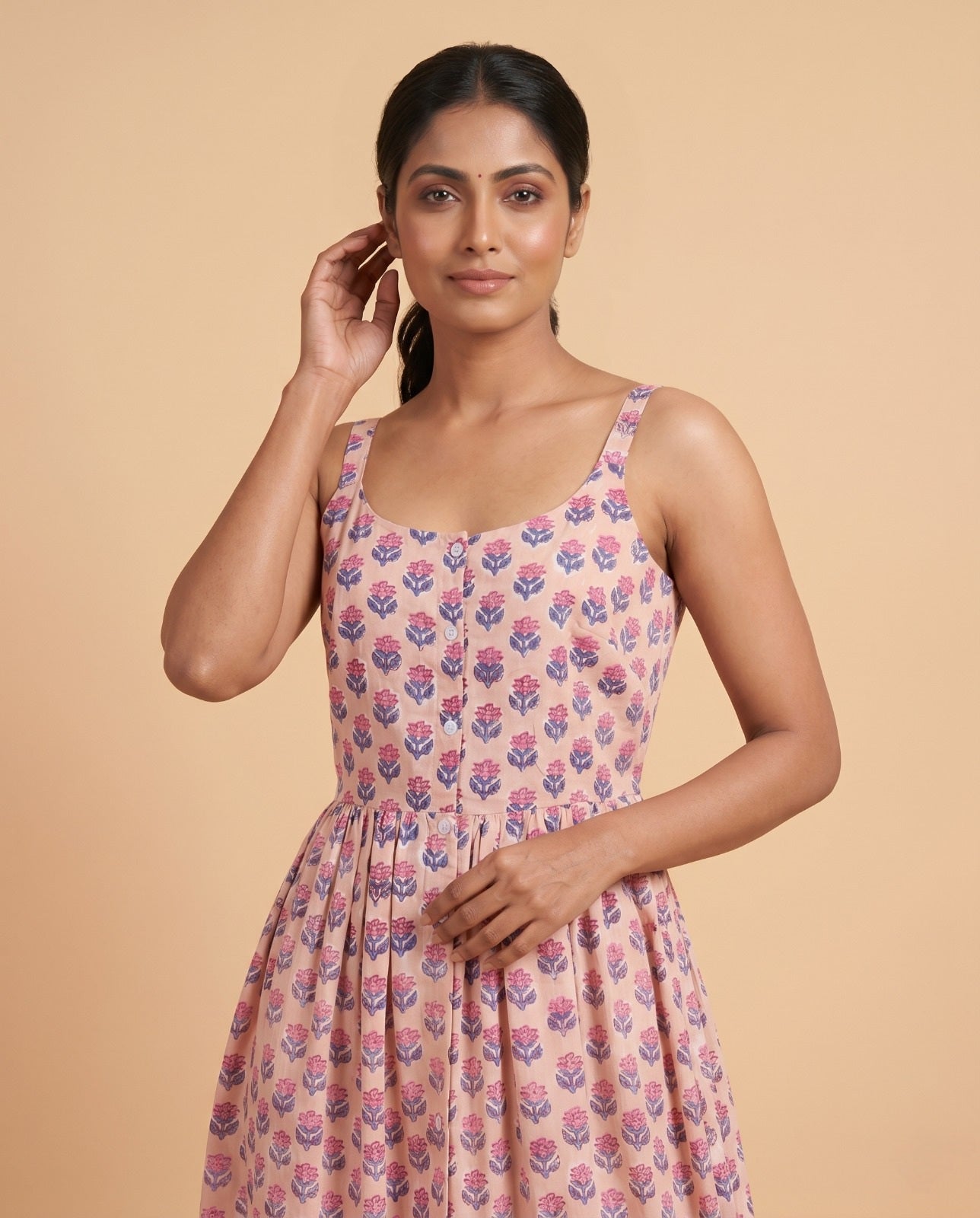 Button-Down Midi Dress (HANDBLOCK)
