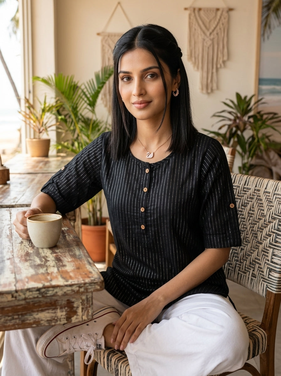 CLASSIC COMFORT BLACK COTTON TOP