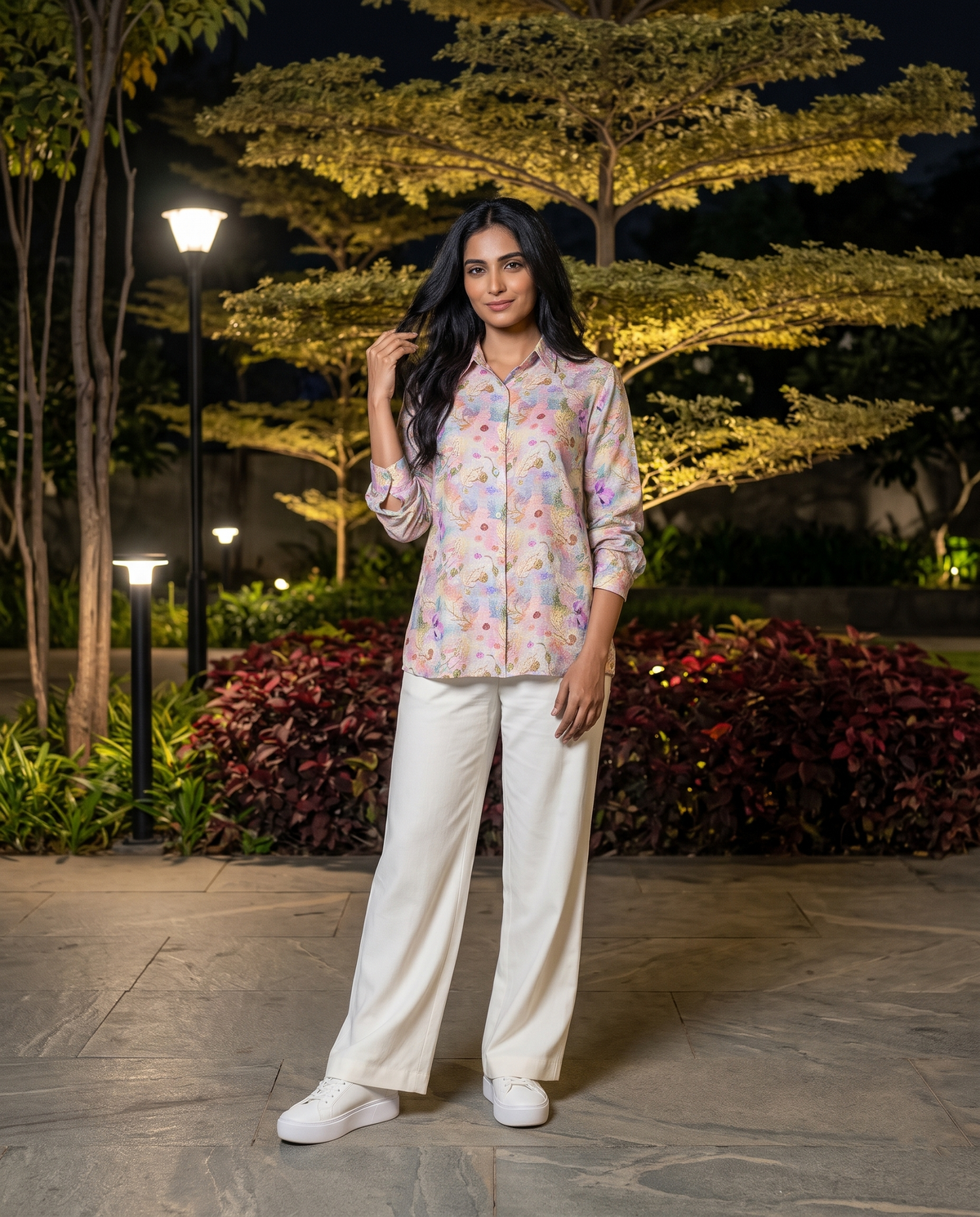 Bamboo Silk 150 GM Pastel Garden Whisper Shirt
