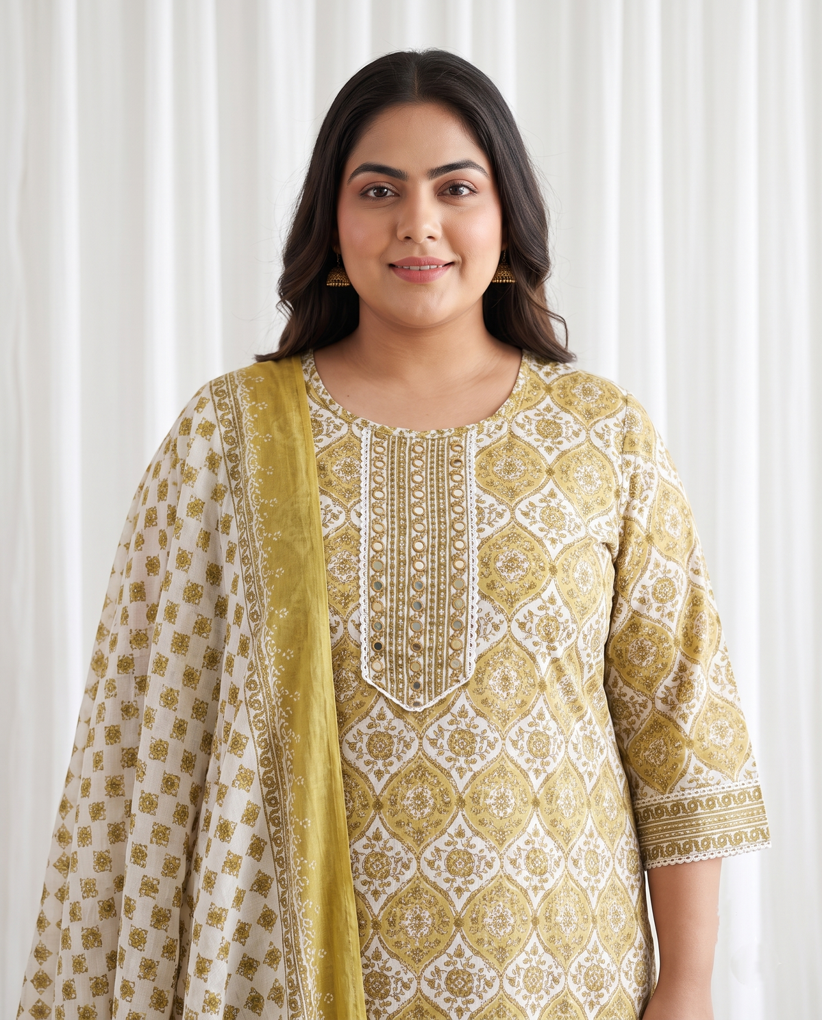 ZIVA MOTIF 3 PC SET - MUSTARD