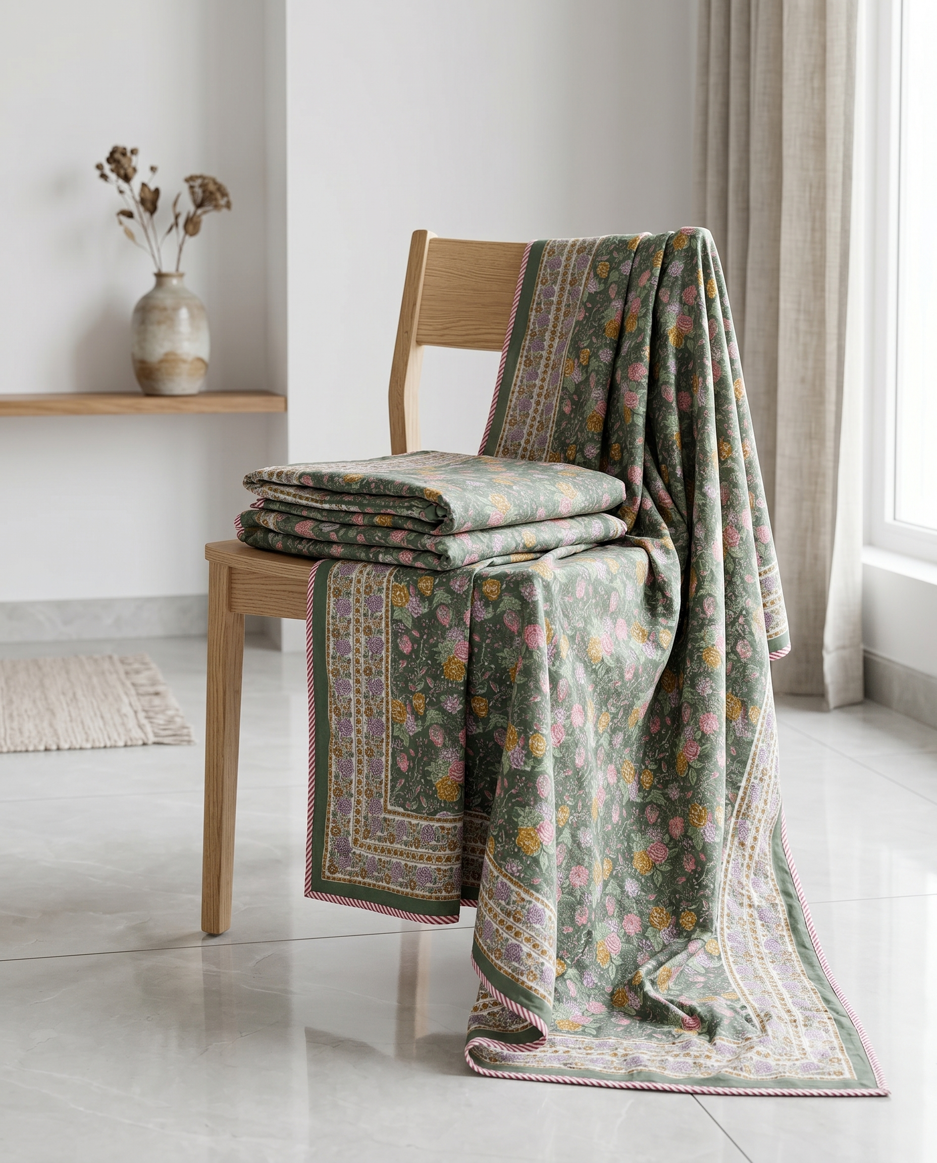 SAGE GARDEN REVERSIBLE COTTON DOHAR