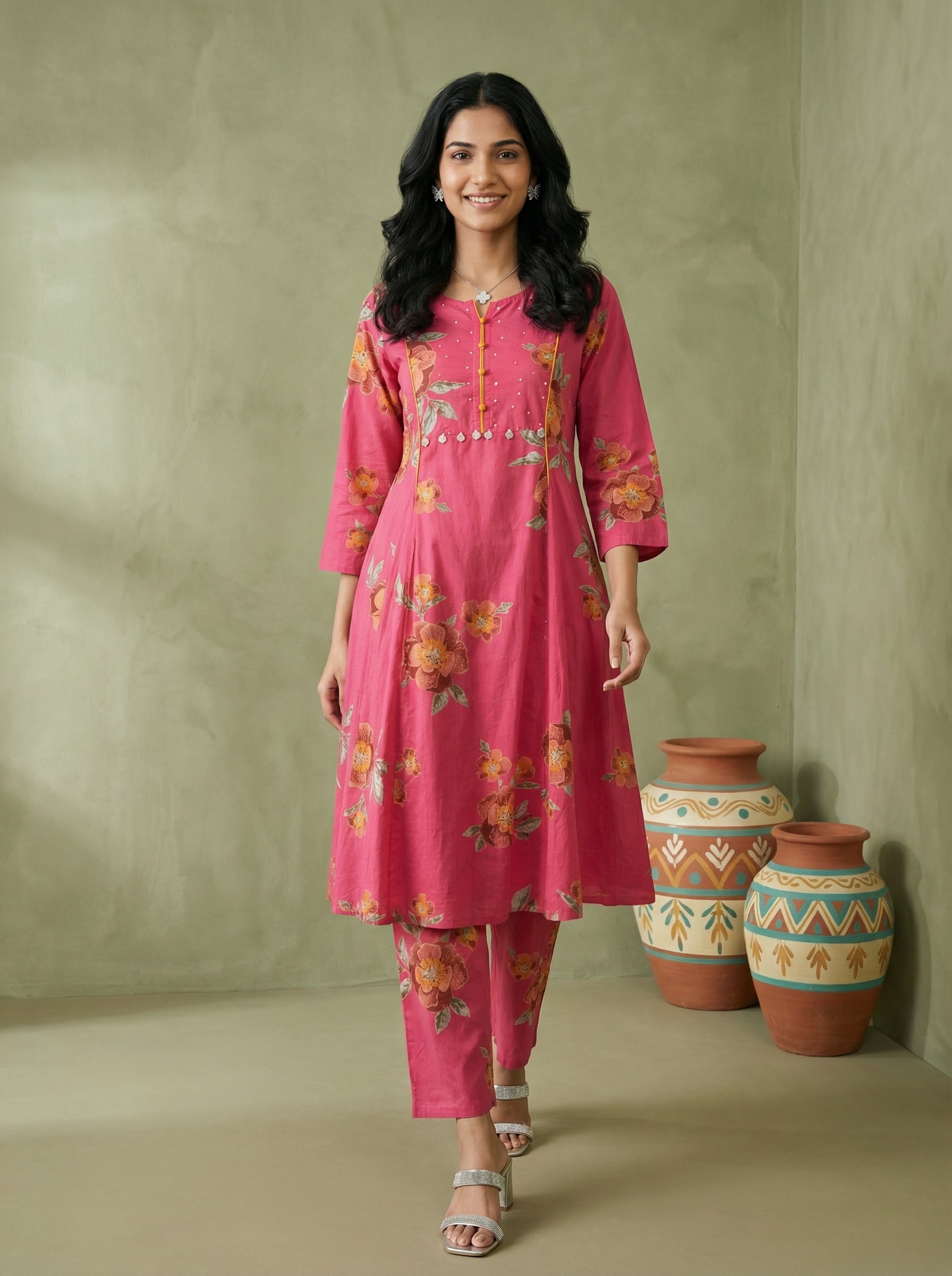 Sequence & Coin Fusion Cotton Pink KP Set