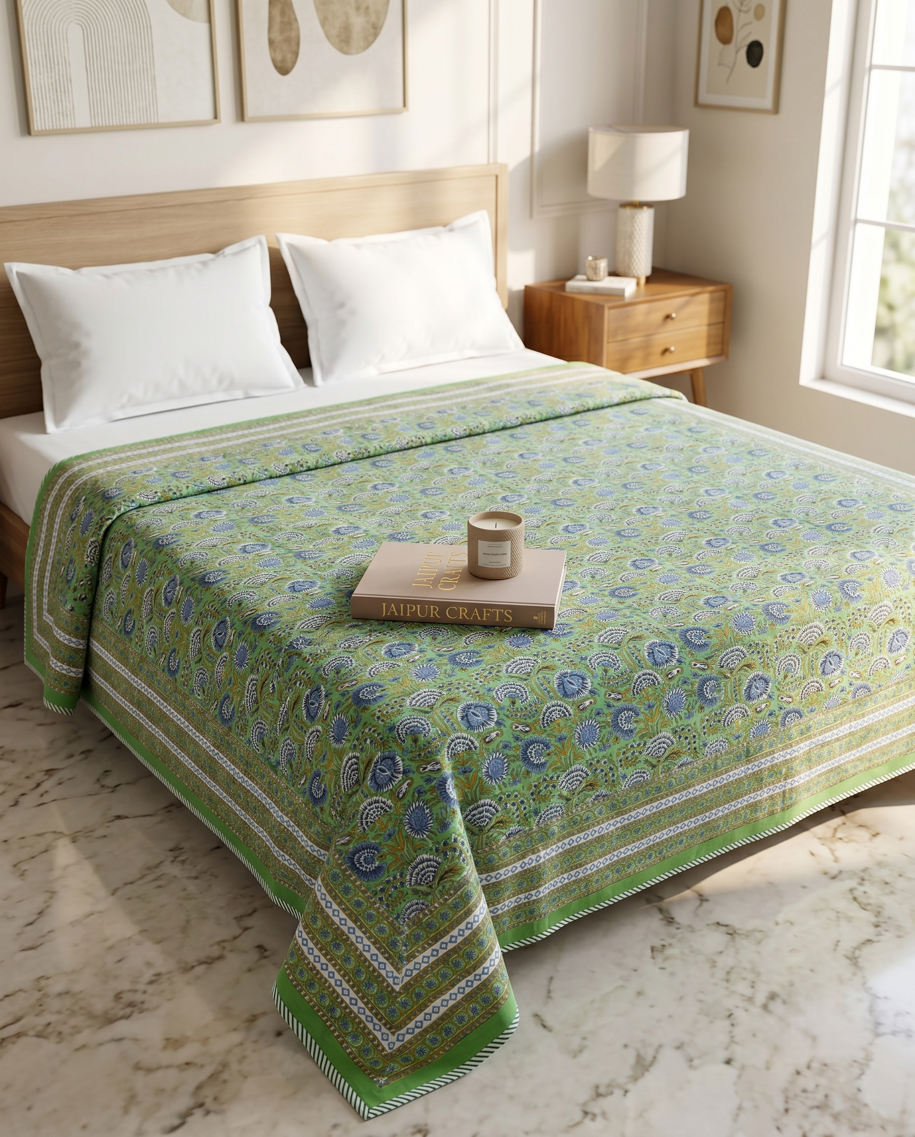 HERITAGE FLORAL REVERSIBLE COTTON DOHAR