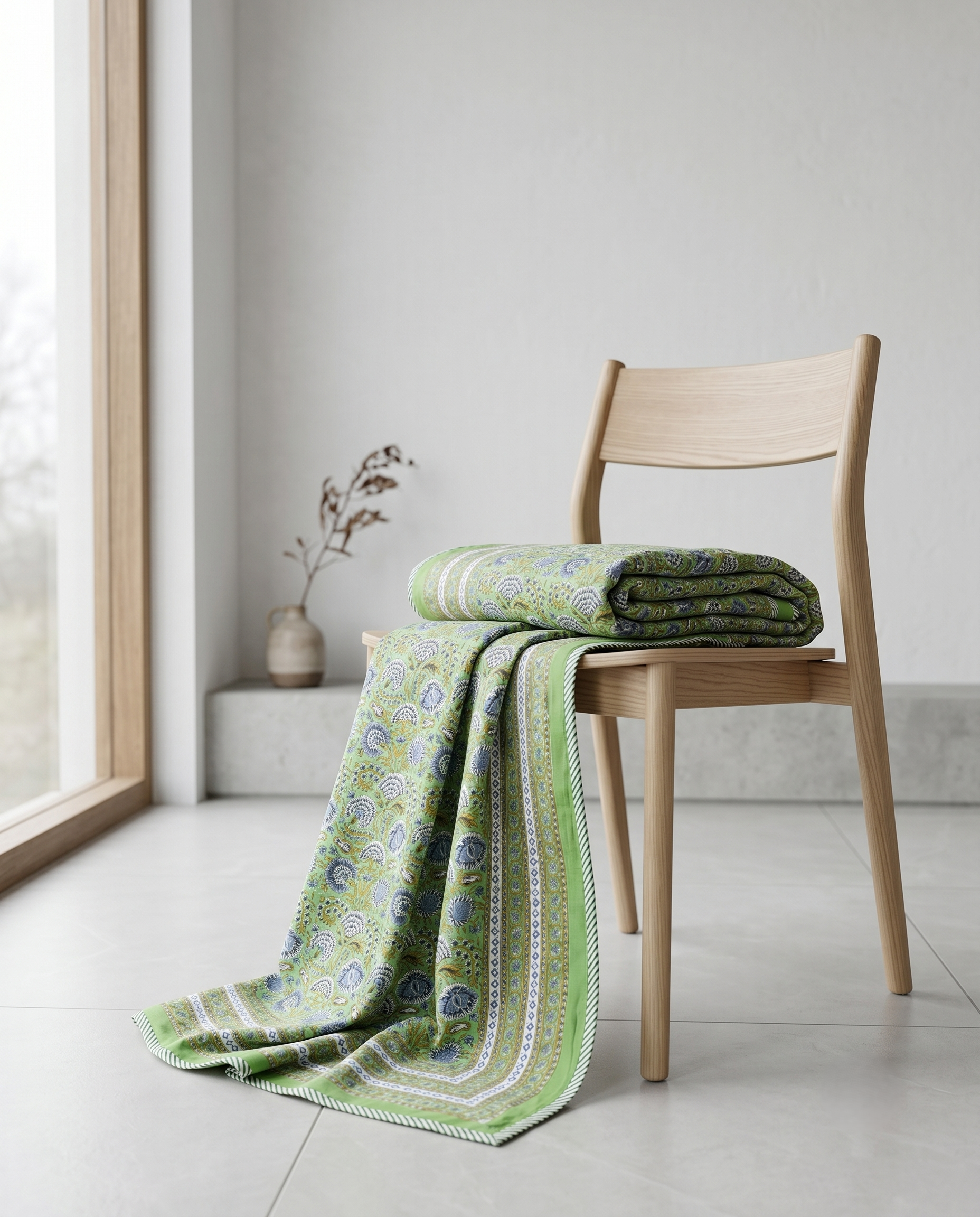 HERITAGE FLORAL REVERSIBLE COTTON DOHAR