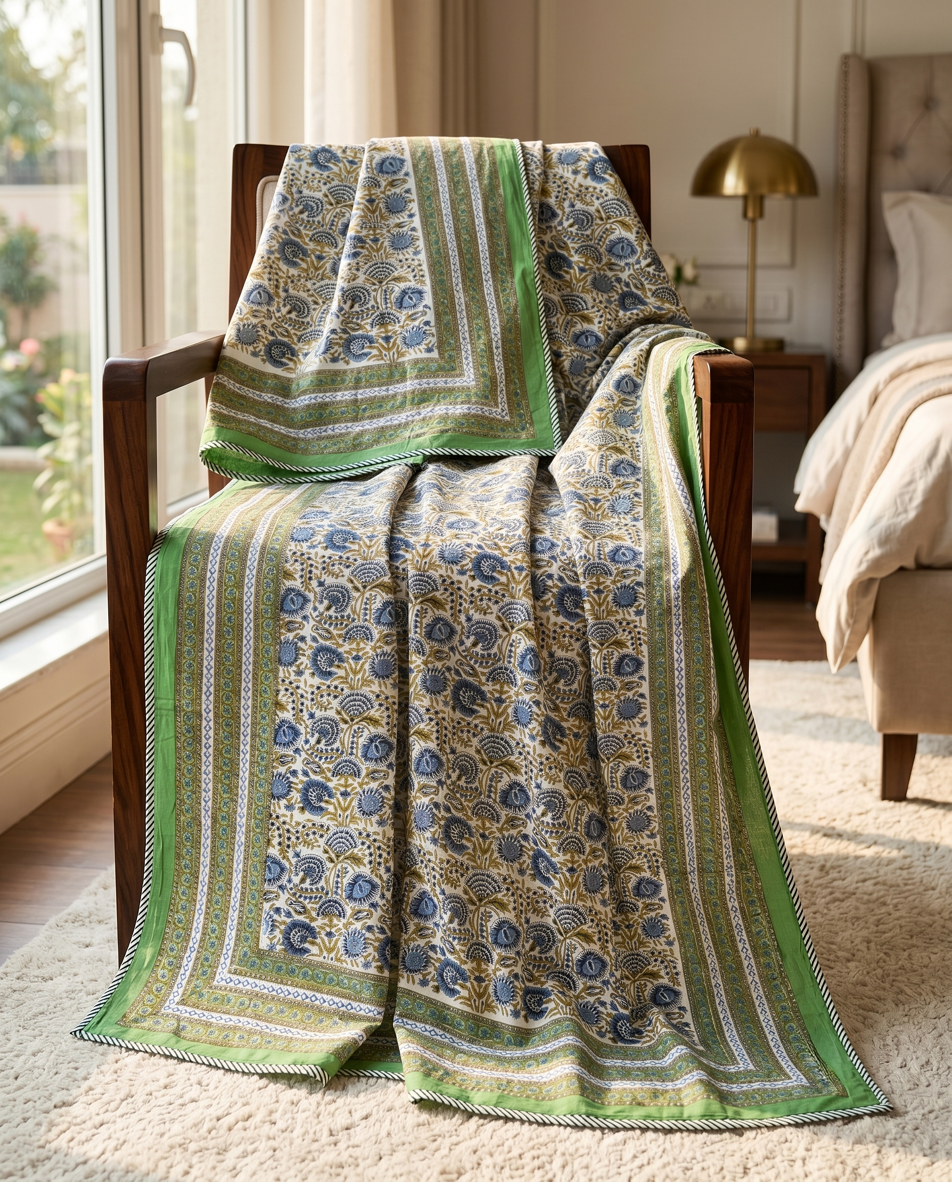HERITAGE FLORAL REVERSIBLE COTTON DOHAR