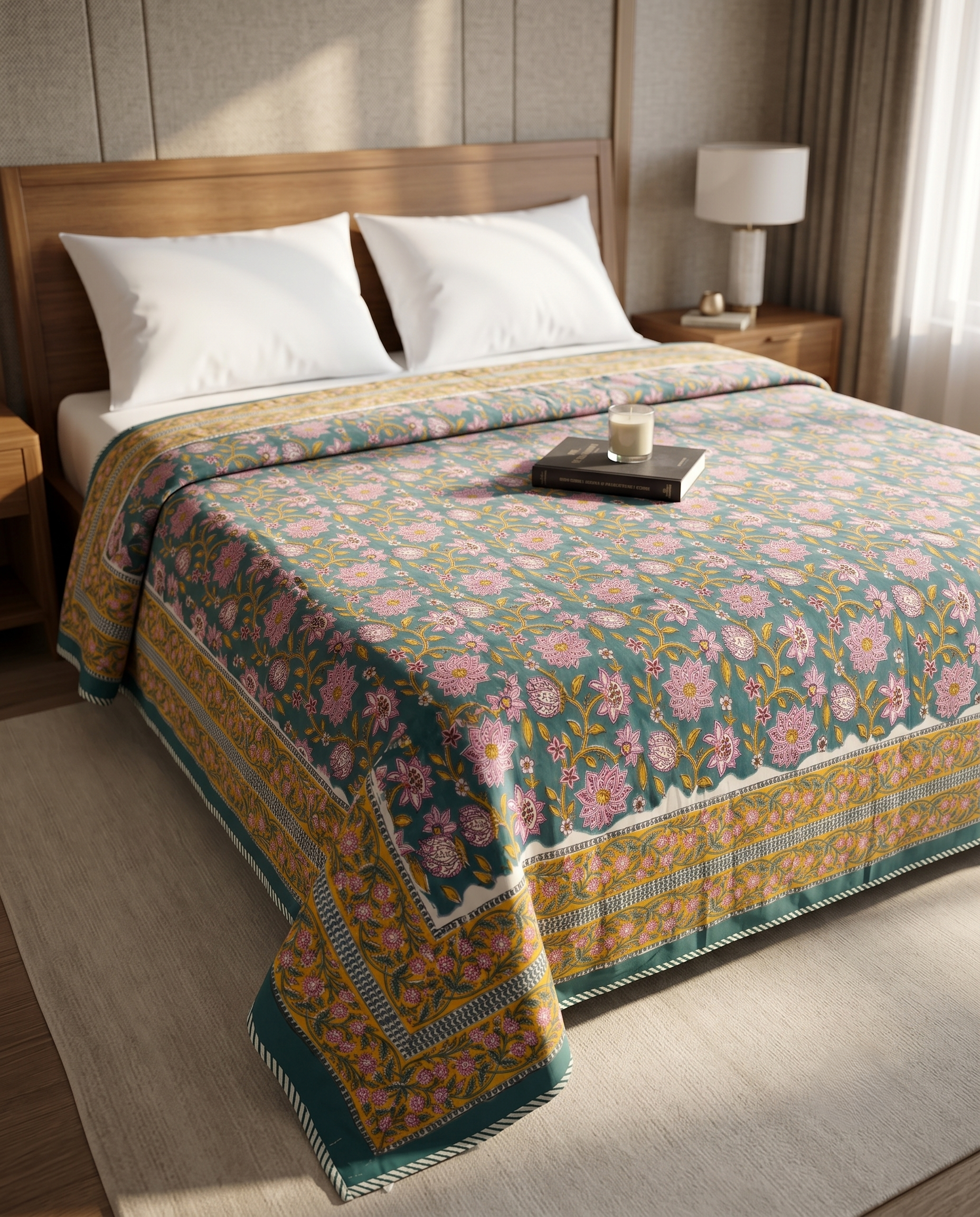 SAGE ORCHID BLOOM REVERSIBLE COTTON DOHAR