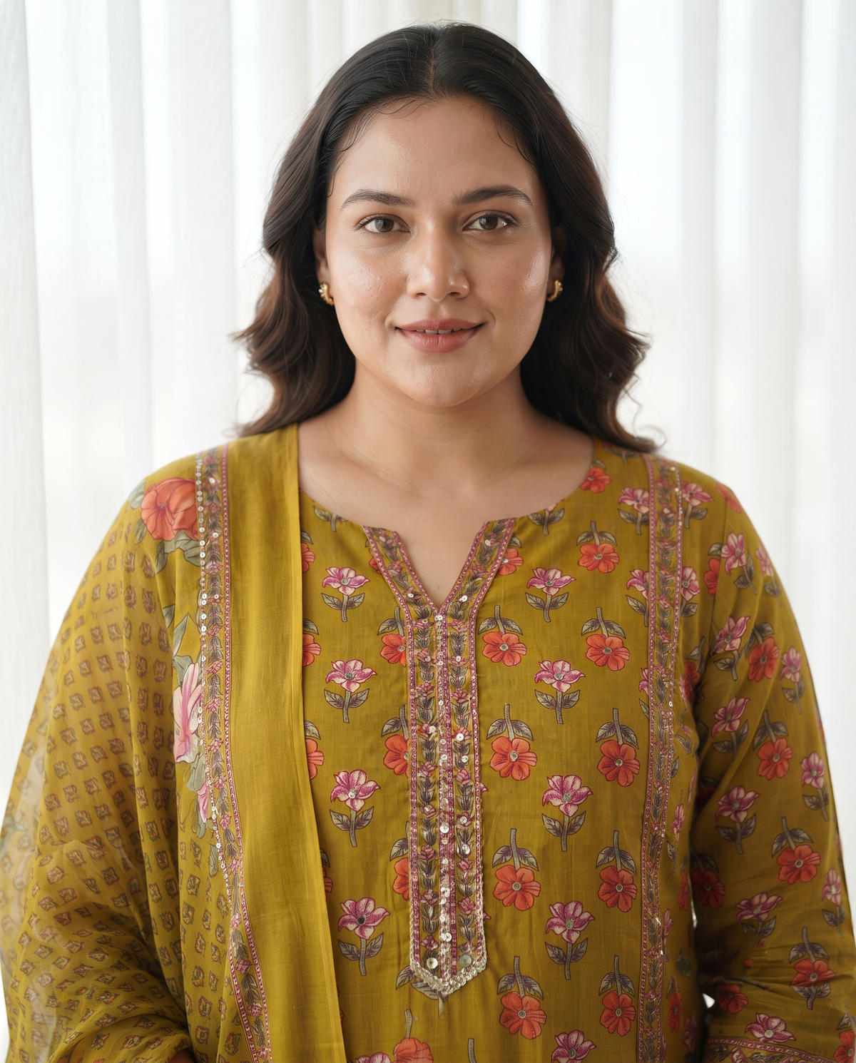 AANYA BLOOM 3 PC SET - MUSTARD