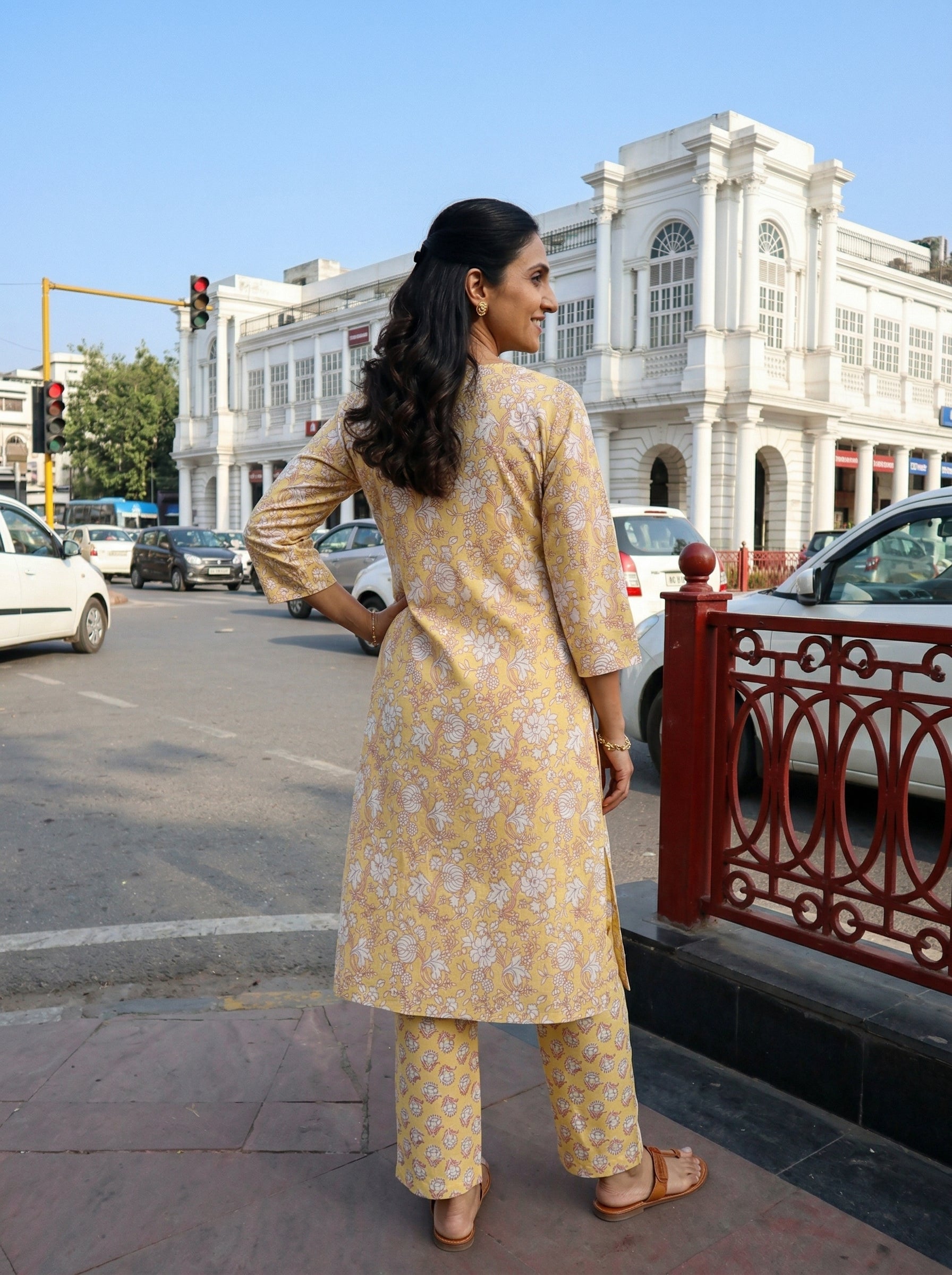 NAZAAKAT YELLOW COTTON KP SET
