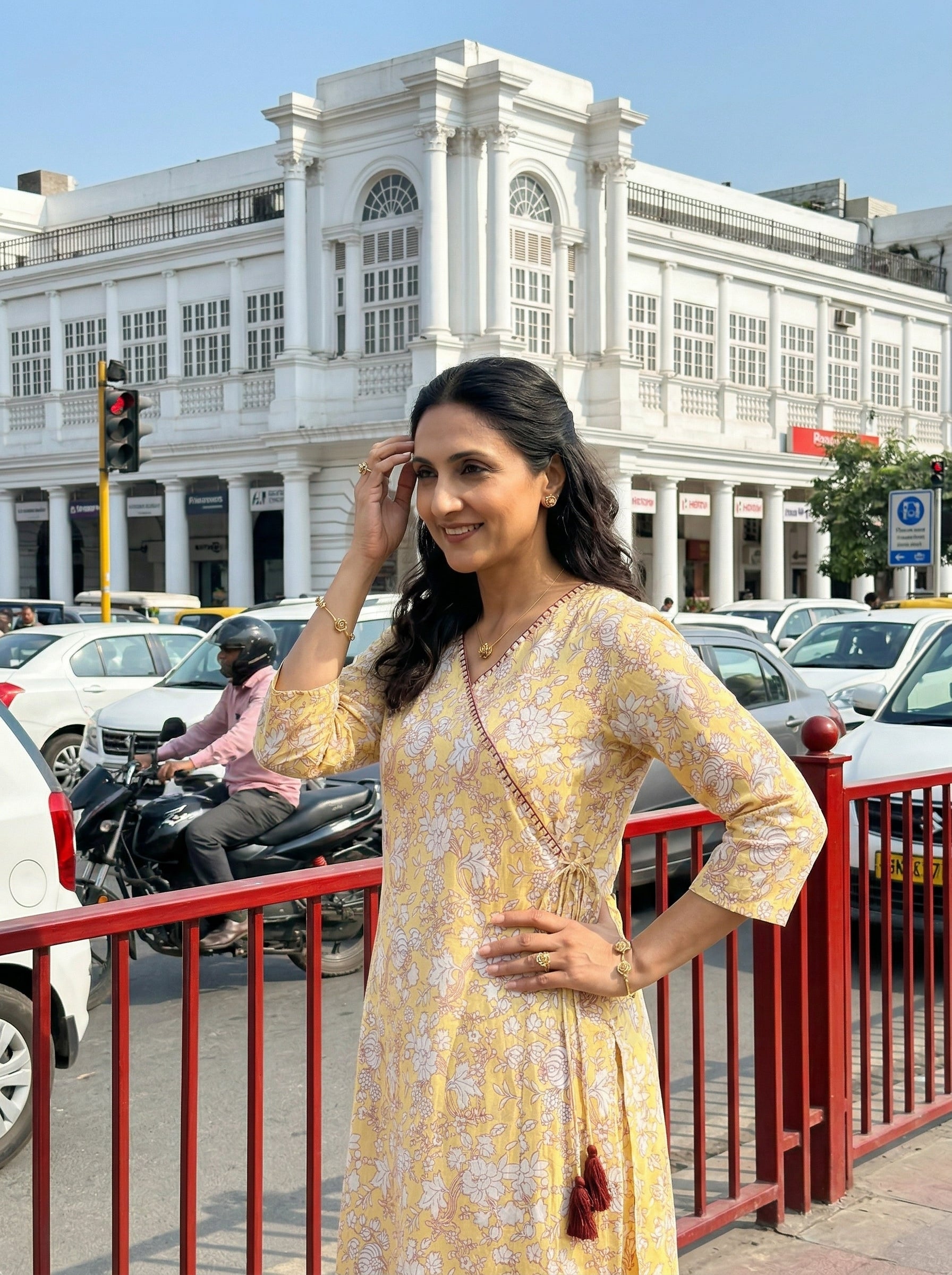 NAZAAKAT YELLOW COTTON KP SET
