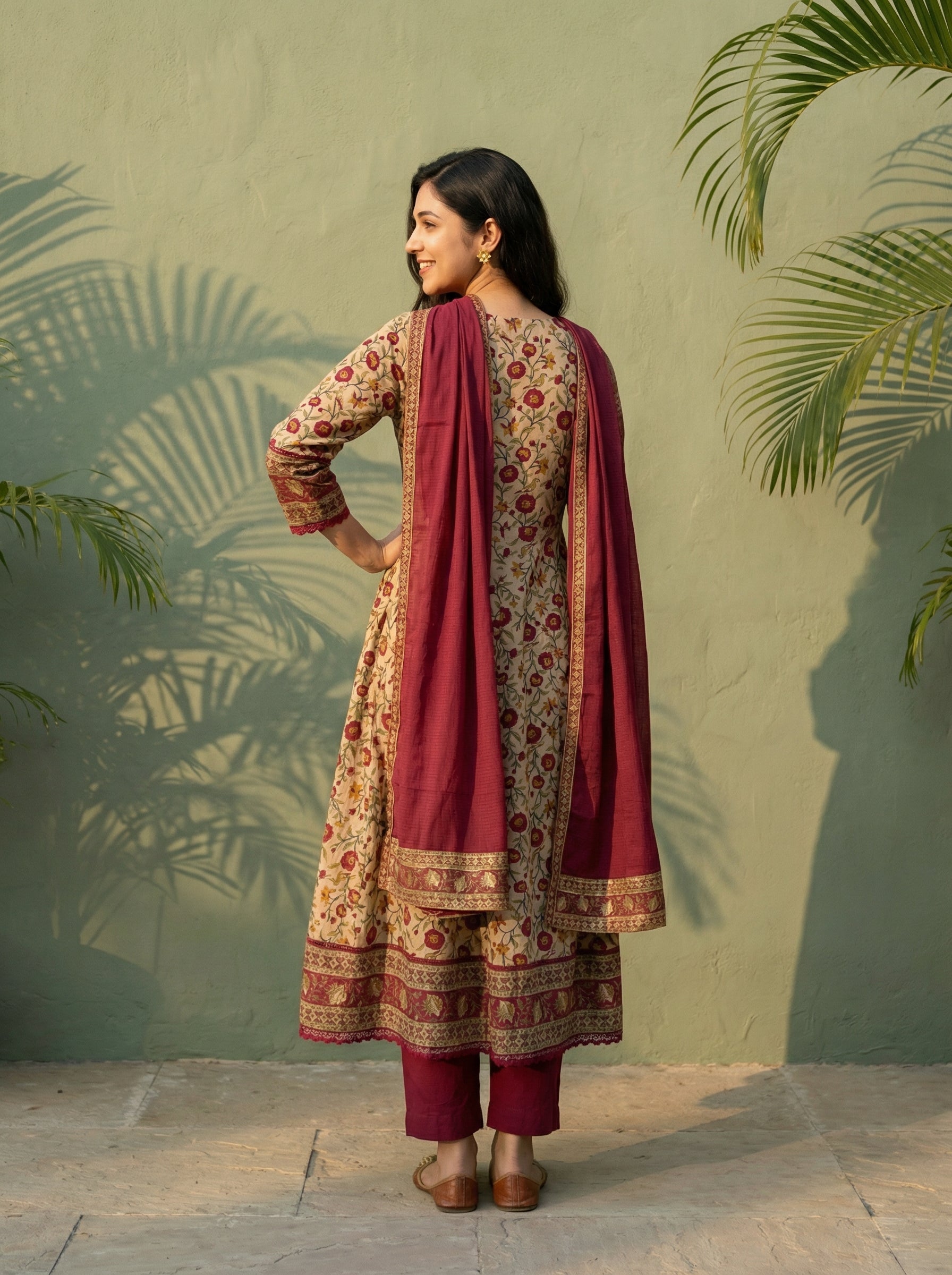 Magenta Mughal Jaal Luxury KPD Set