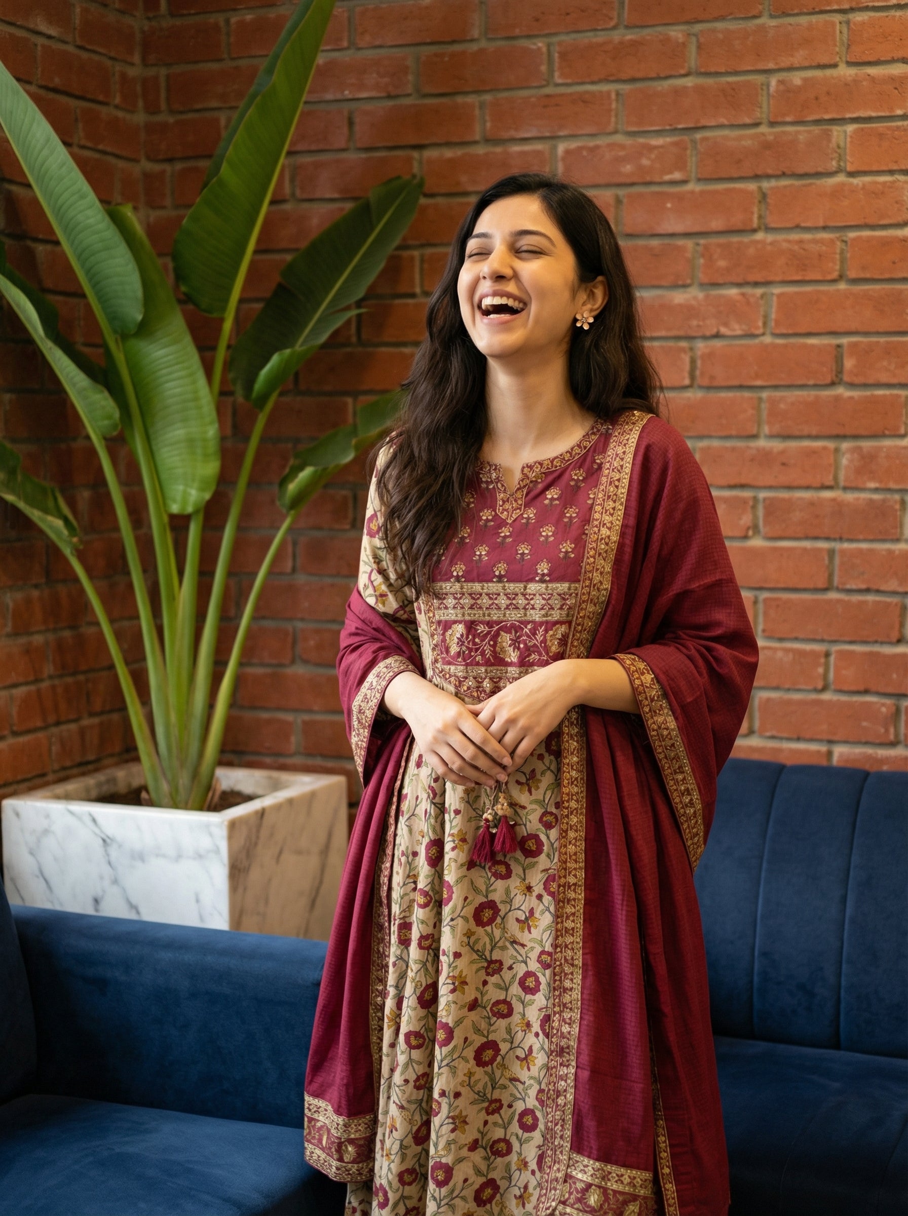 Magenta Mughal Jaal Luxury KPD Set