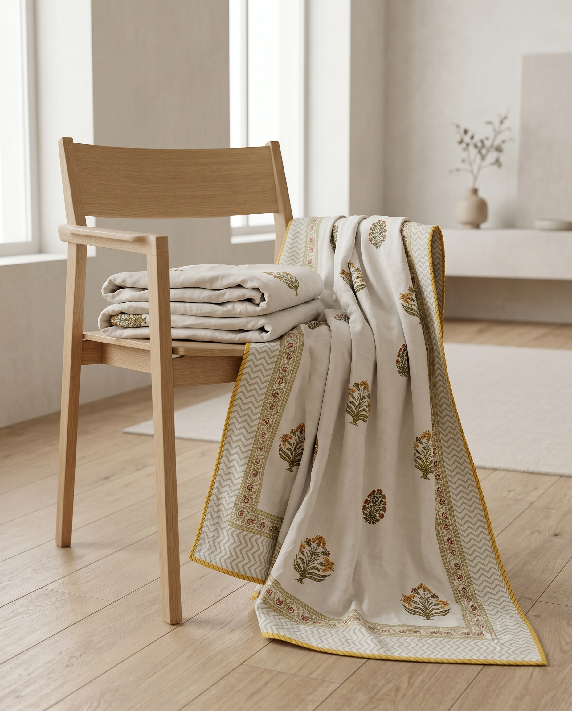 GOLDEN BLOOM REVERSIBLE COTTON DOHAR