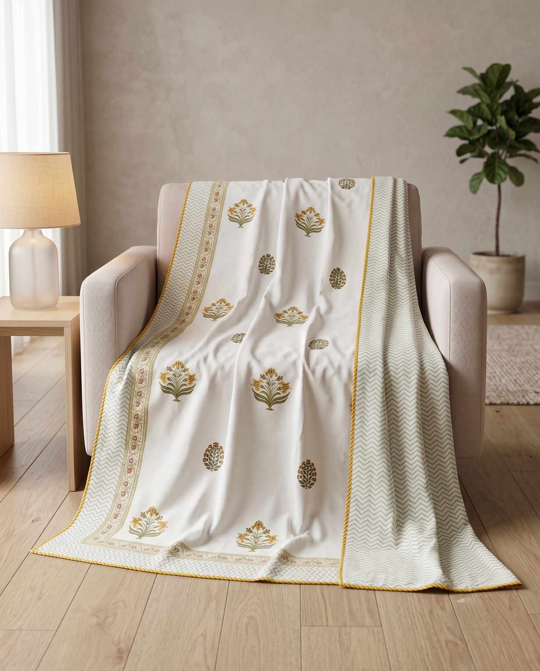 GOLDEN BLOOM REVERSIBLE COTTON DOHAR