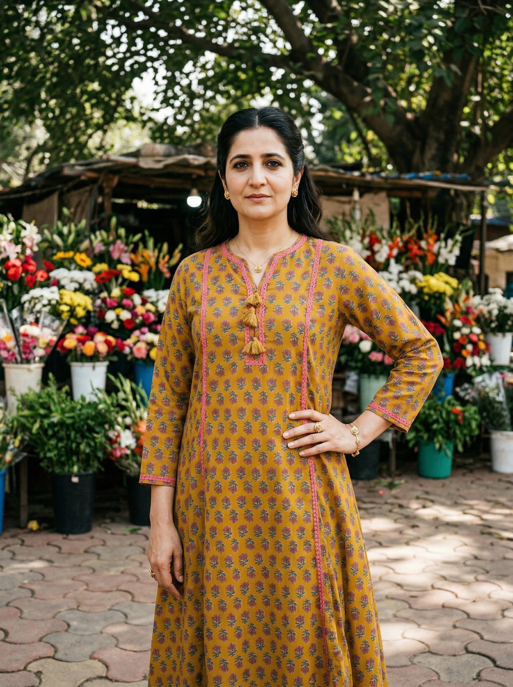 Mustard Riwayat Cotton KP Set